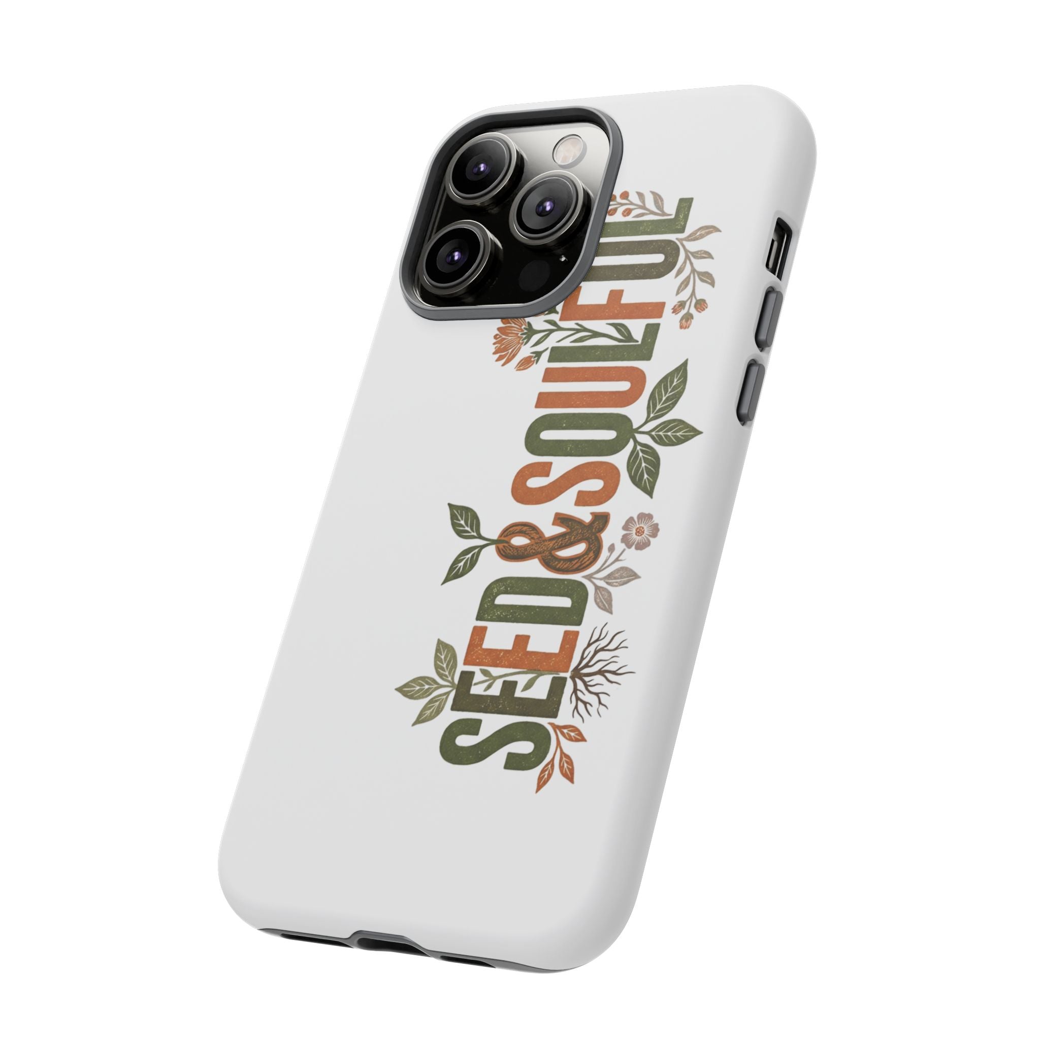 Seed & Soul Tough Phone Case – Floral Botanical Protective Cover - Seedandsoulful