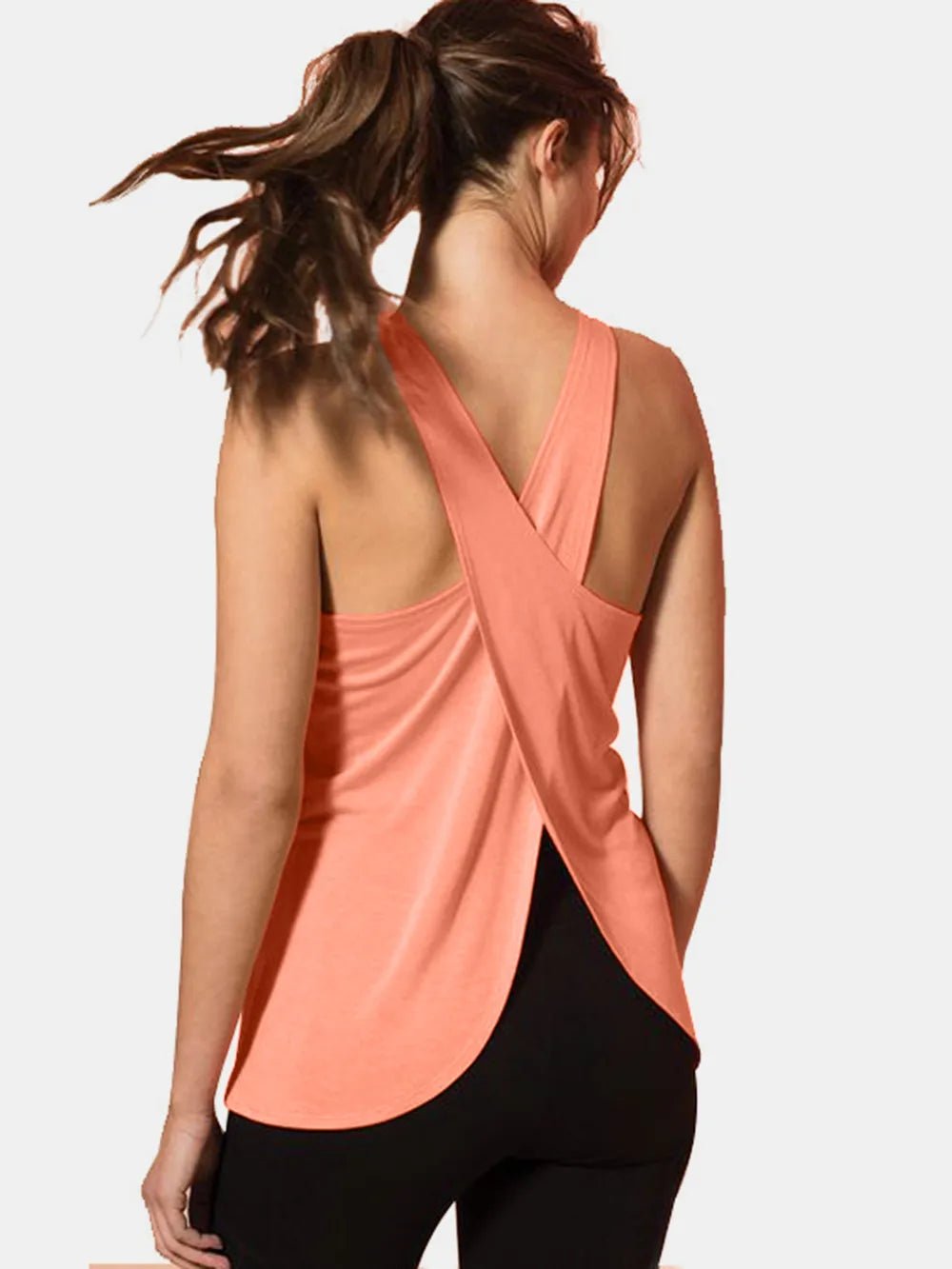 Crisscross Scoop Neck Active Tank - Seedandsoulful