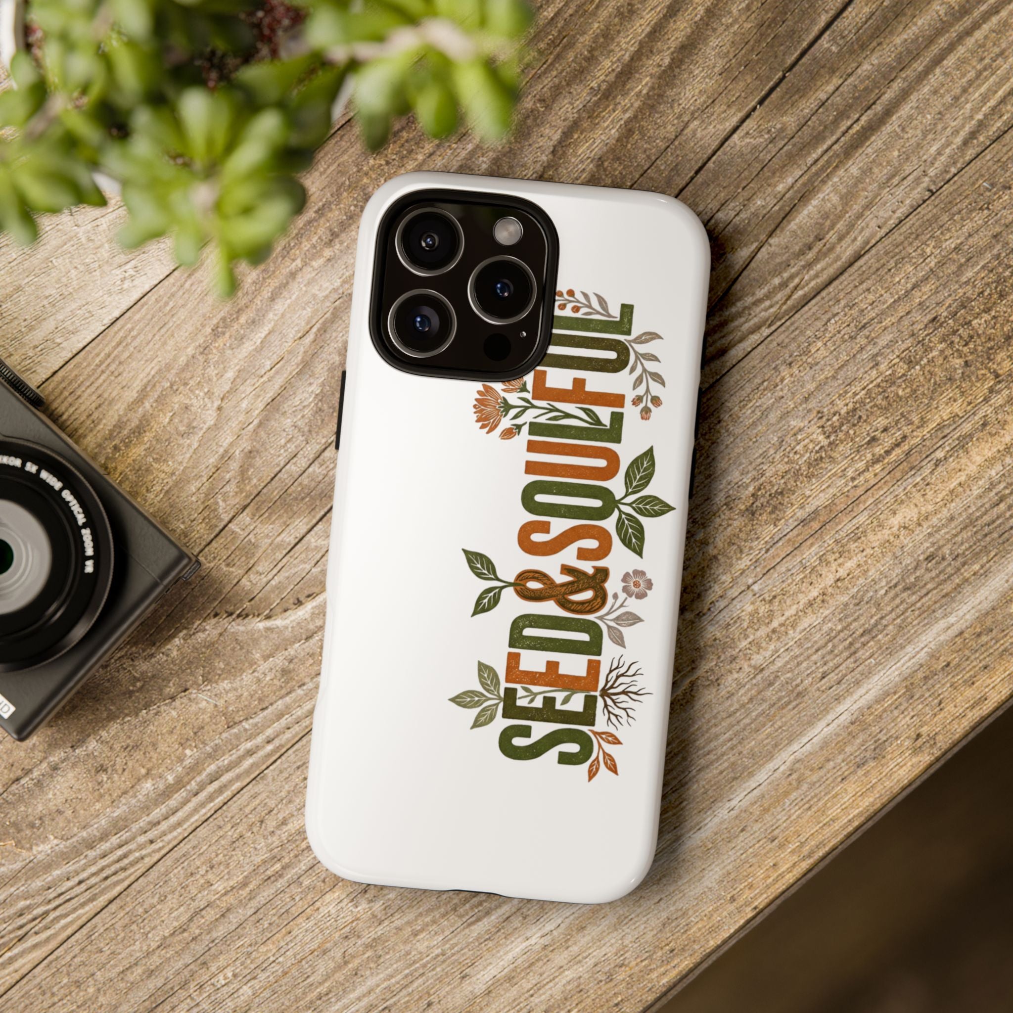 Seed & Soul Tough Phone Case – Floral Botanical Protective Cover - Seedandsoulful