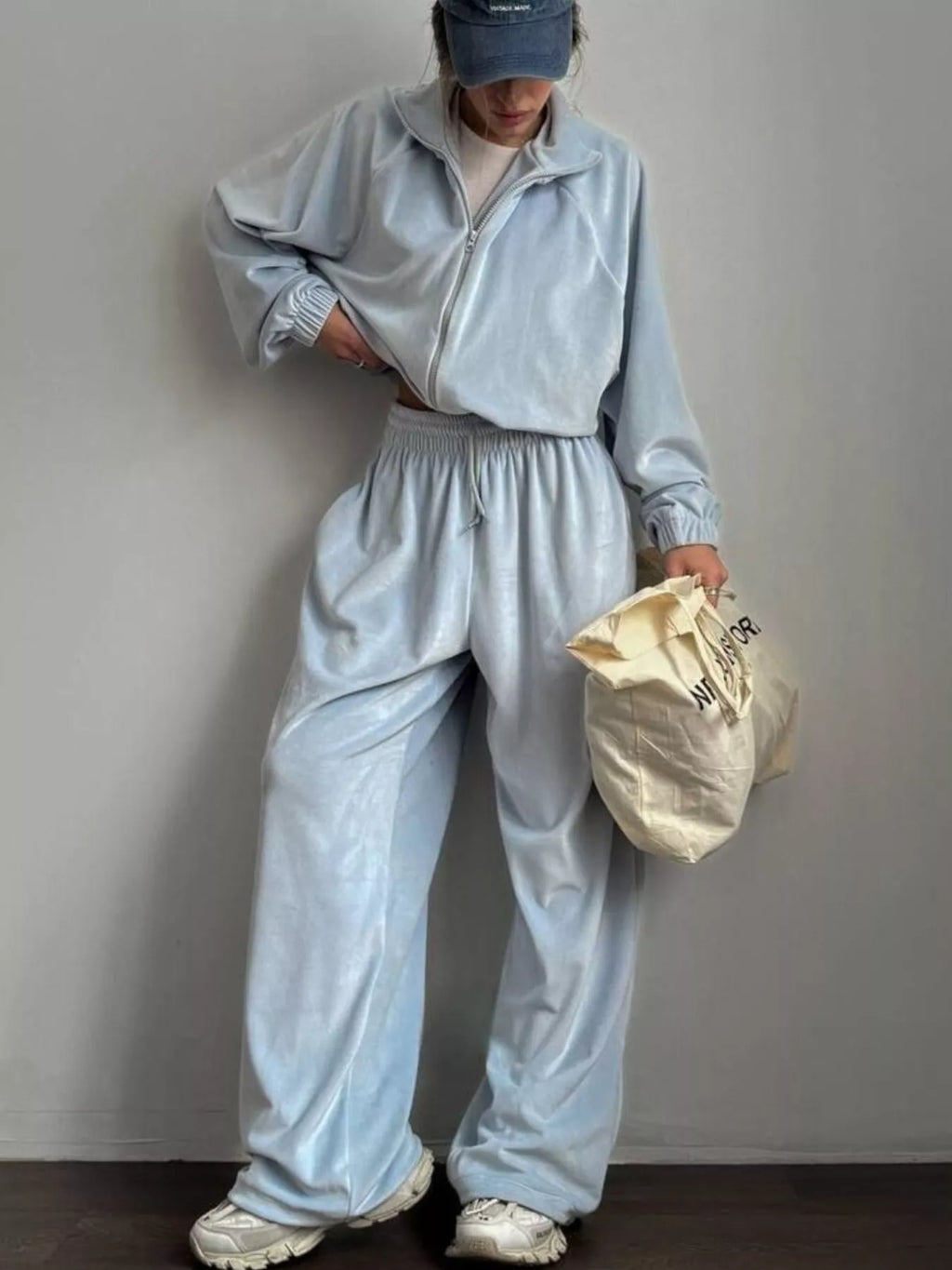 Zip Up Long Sleeve Outerwear and Pants Set - Seedandsoulful