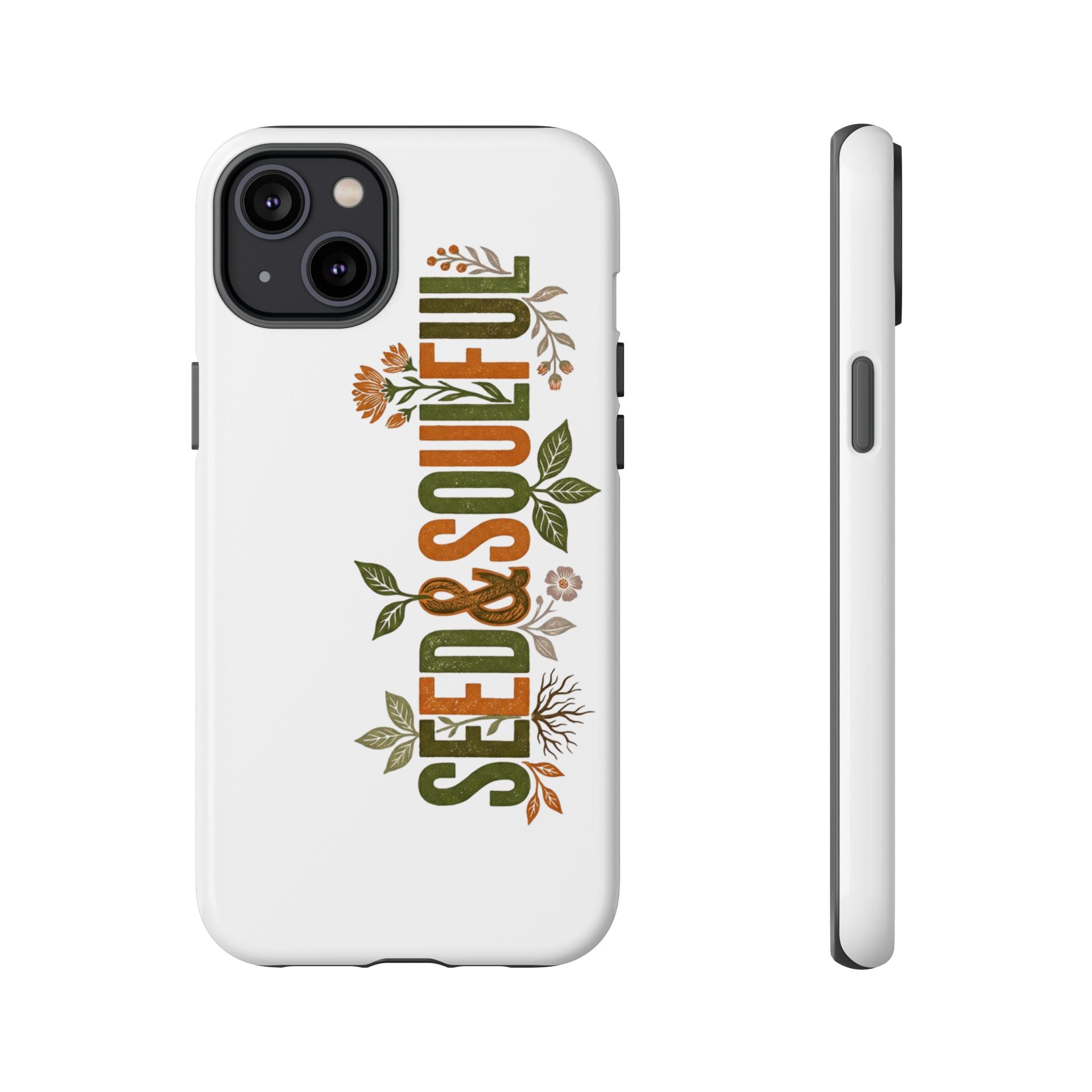 Seed & Soul Tough Phone Case – Floral Botanical Protective Cover - Seedandsoulful