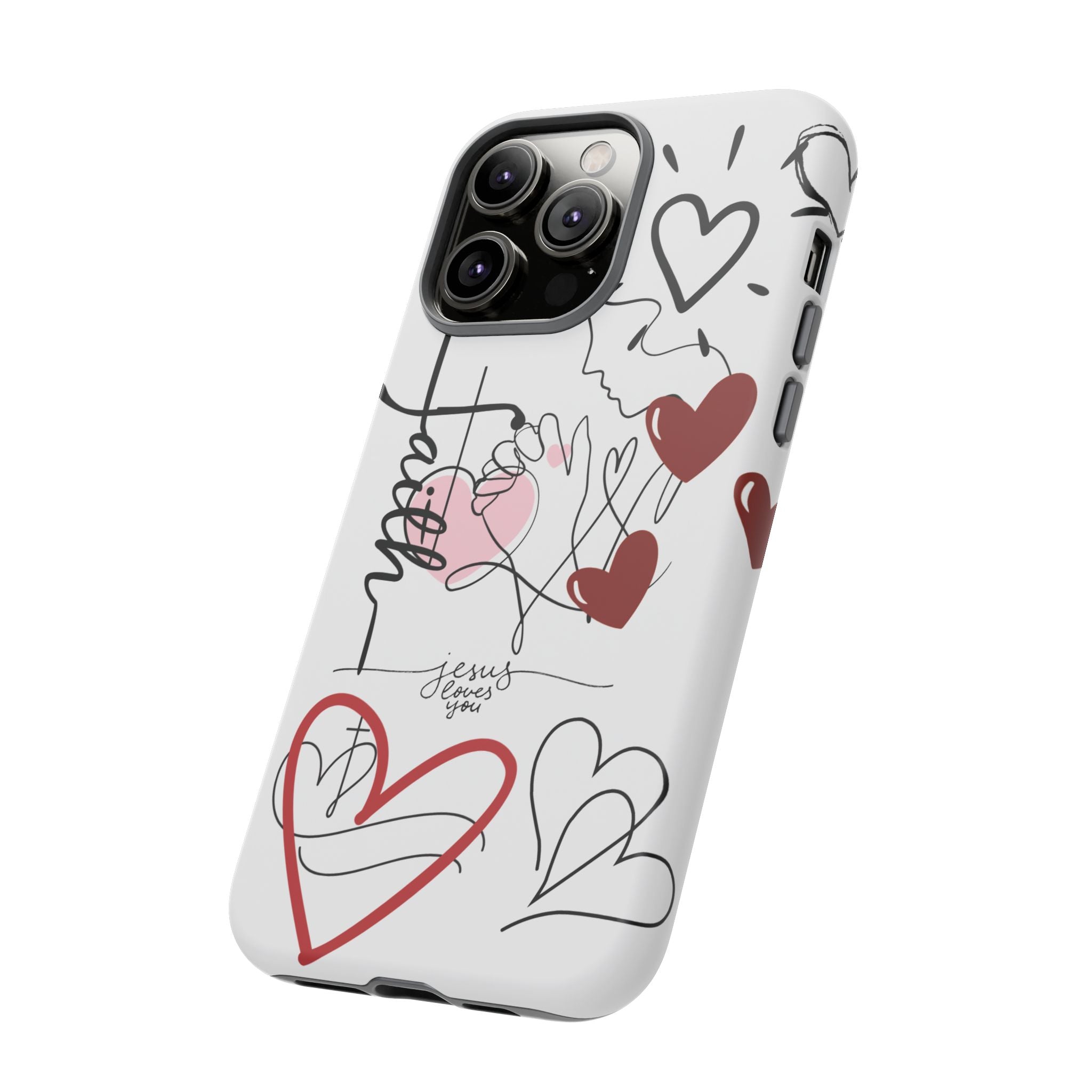 Faith Hearts iPhone Case | Seedandsoulful Protective Phone Cover - Seedandsoulful