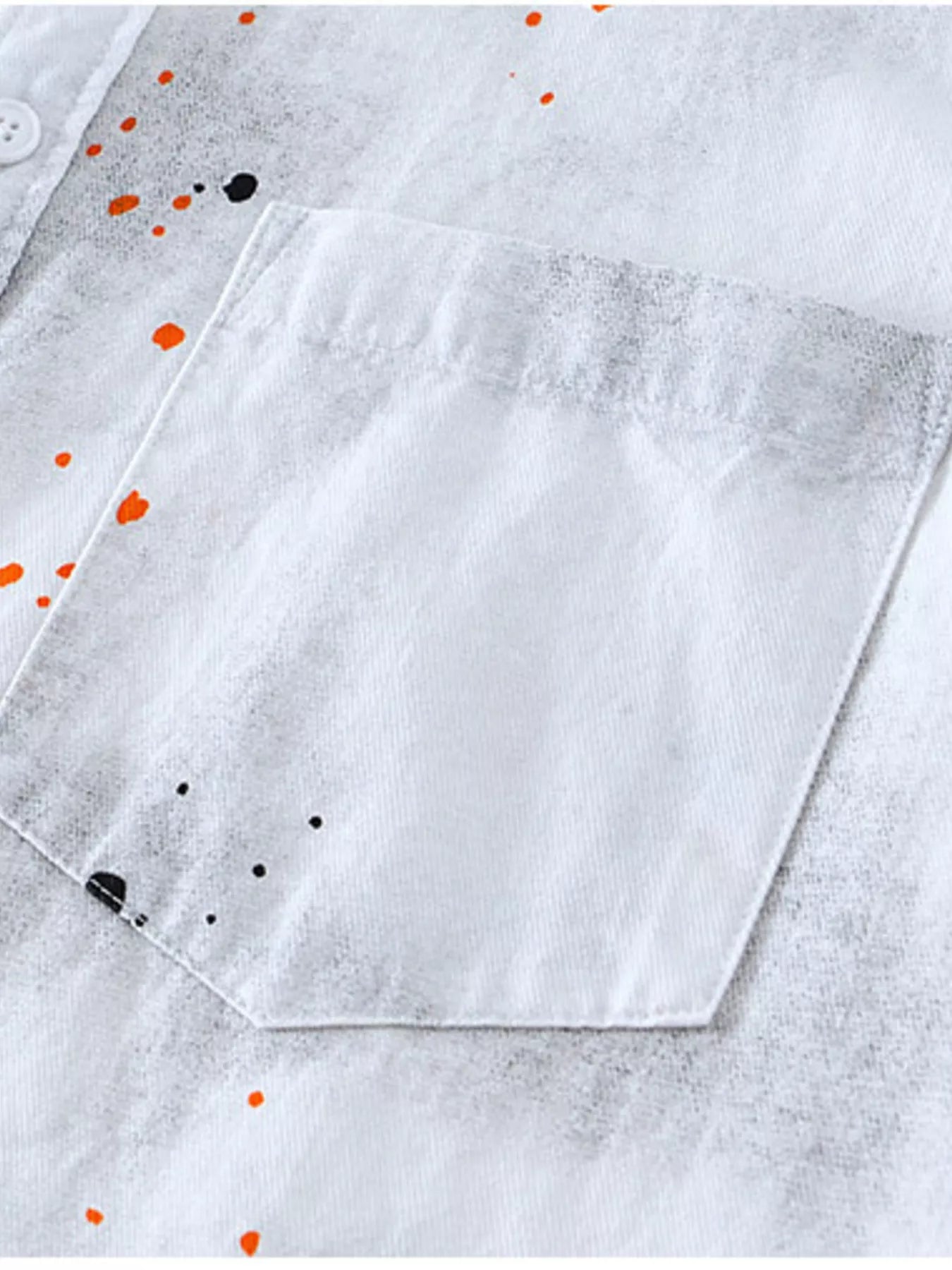 Men's Splatter Print Casual Short Sleeve Shirt - Seedandsoulful