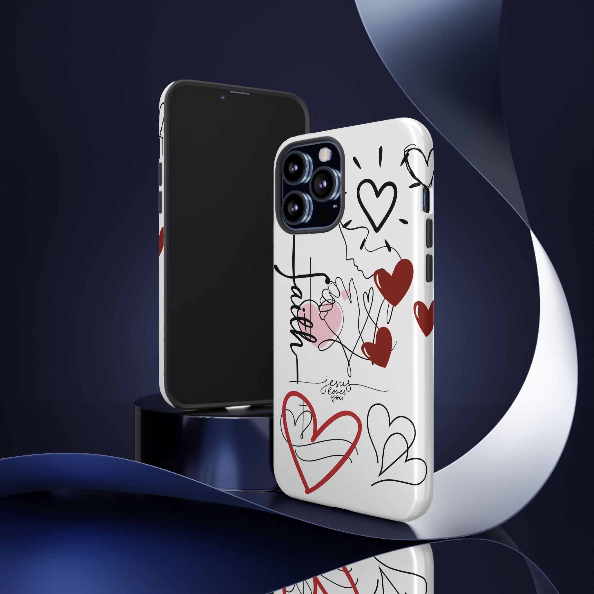 Faith Hearts iPhone Case | Seedandsoulful Protective Phone Cover - Seedandsoulful