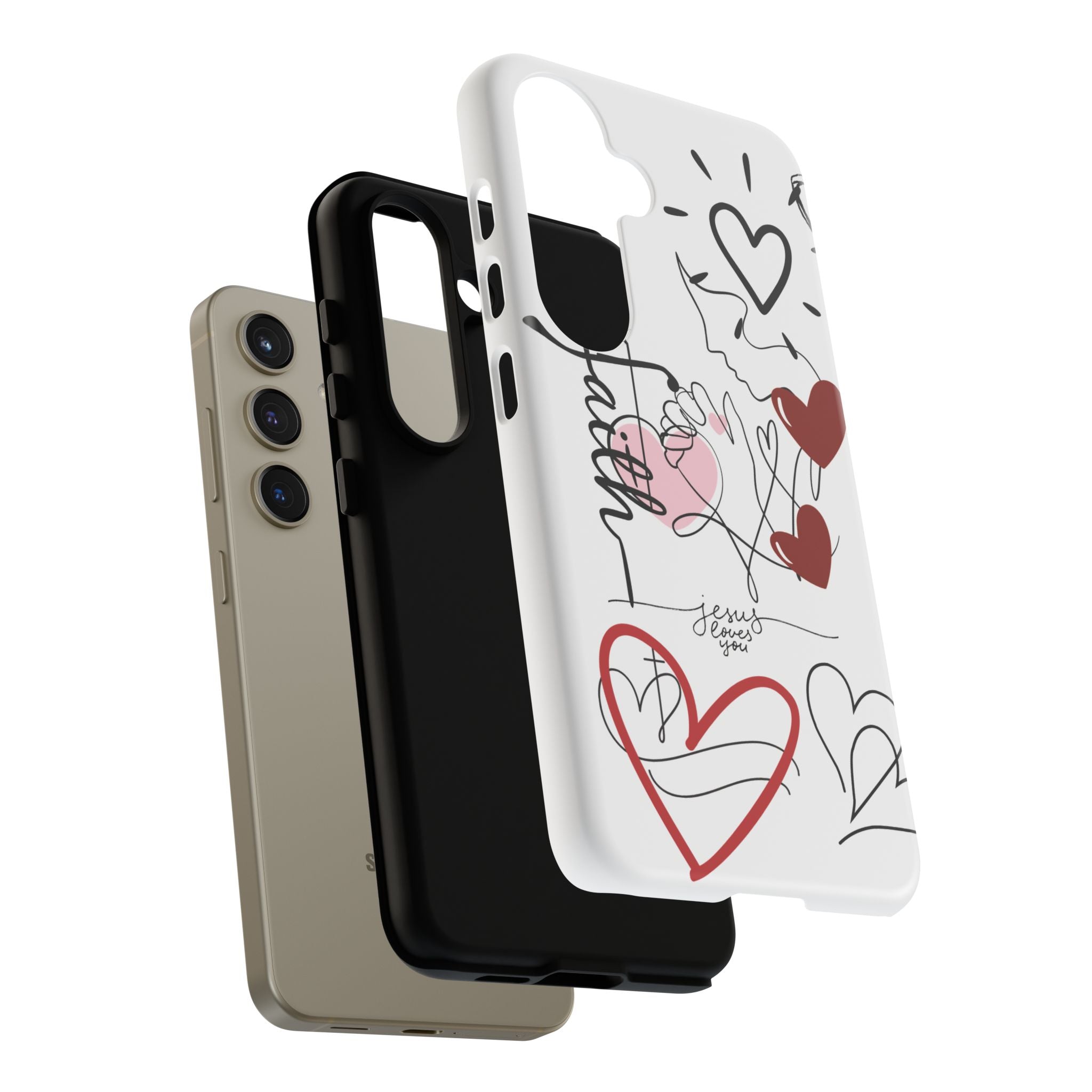 Faith Hearts iPhone Case | Seedandsoulful Protective Phone Cover - Seedandsoulful