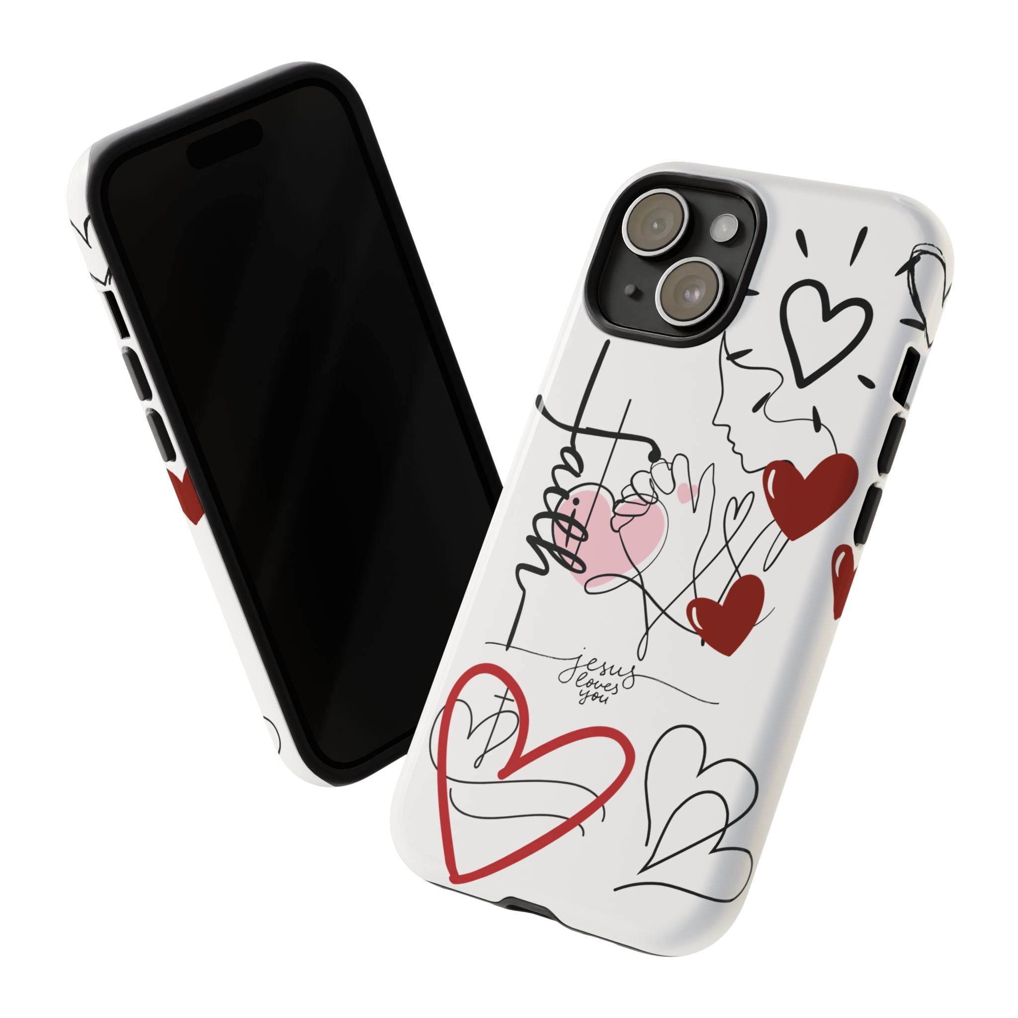 Faith Hearts iPhone Case | Seedandsoulful Protective Phone Cover - Seedandsoulful