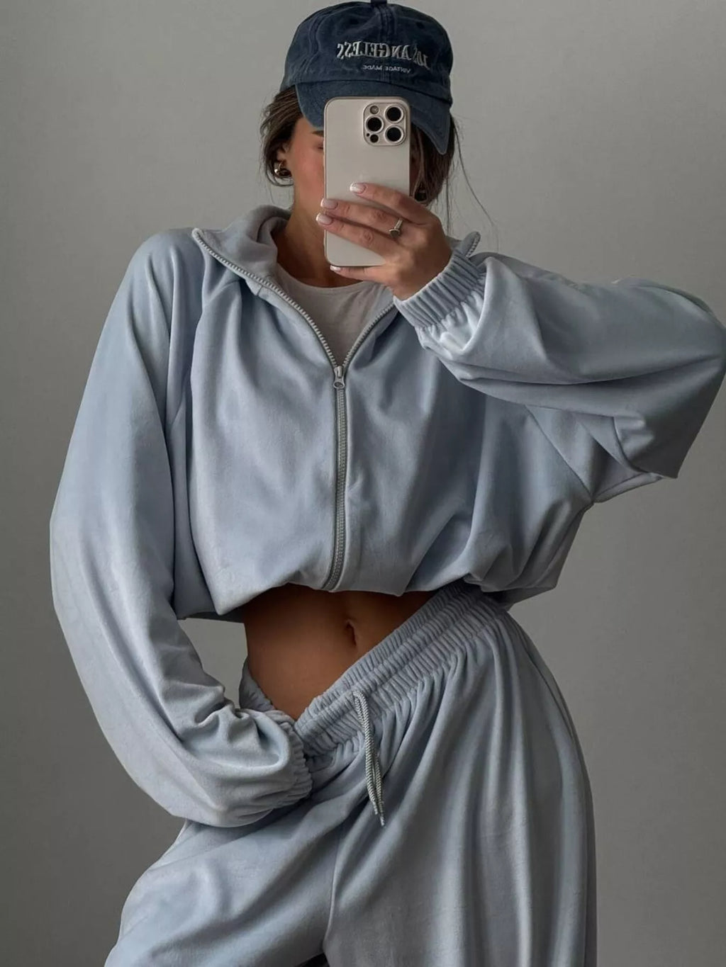 Zip Up Long Sleeve Outerwear and Pants Set - Seedandsoulful