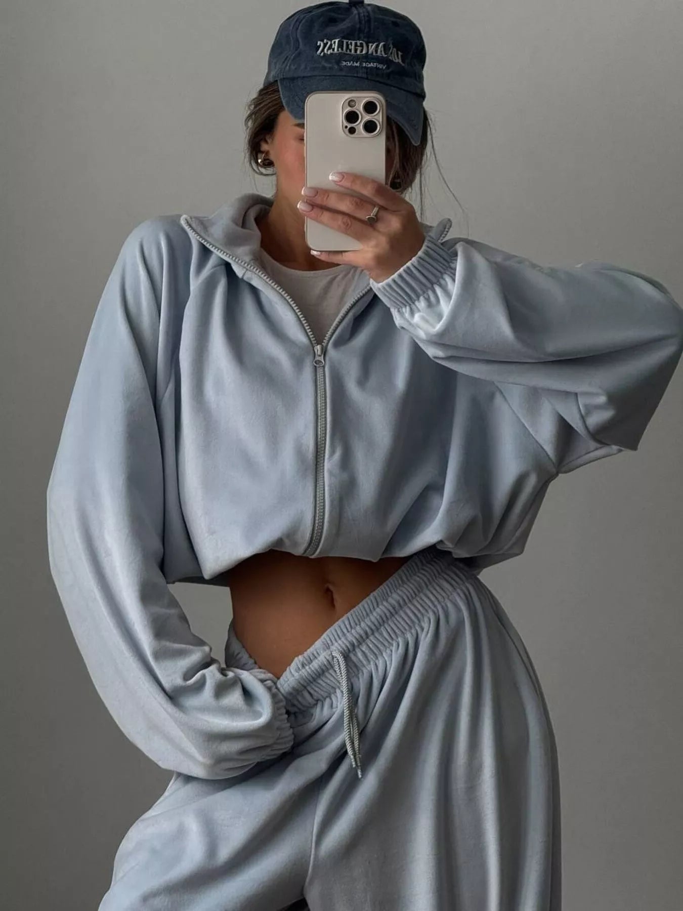 Zip Up Long Sleeve Outerwear and Pants Set - Seedandsoulful