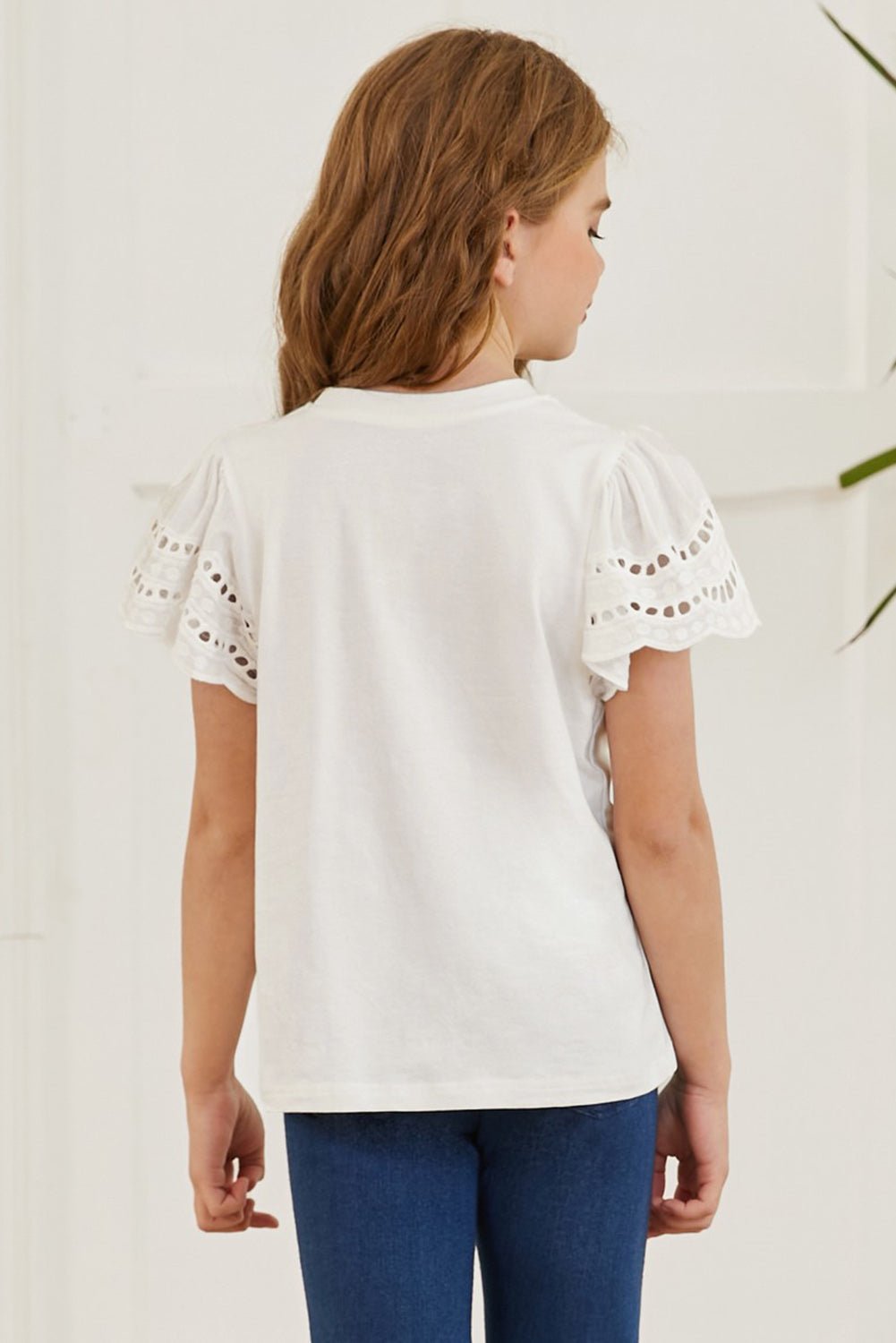 Round Neck Flutter Sleeve T-Shirt - Seedandsoulful