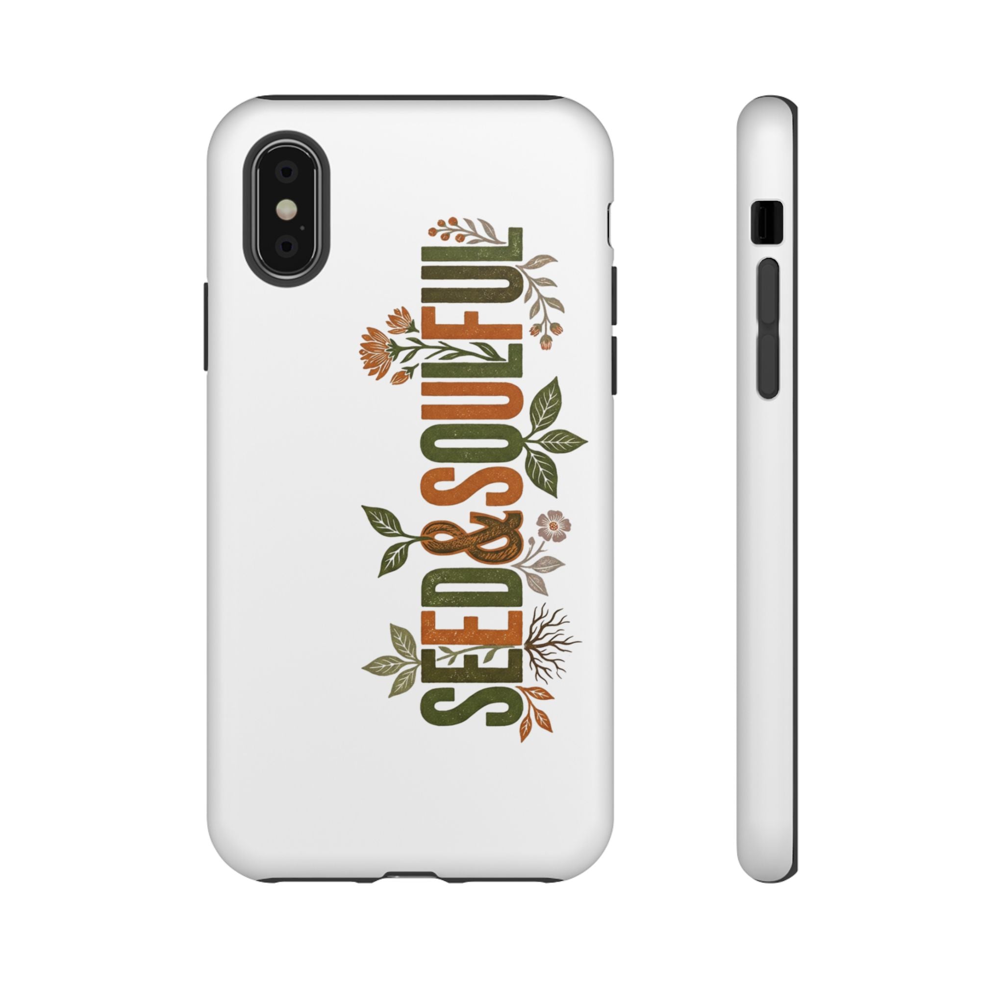 Seed & Soul Tough Phone Case – Floral Botanical Protective Cover - Seedandsoulful