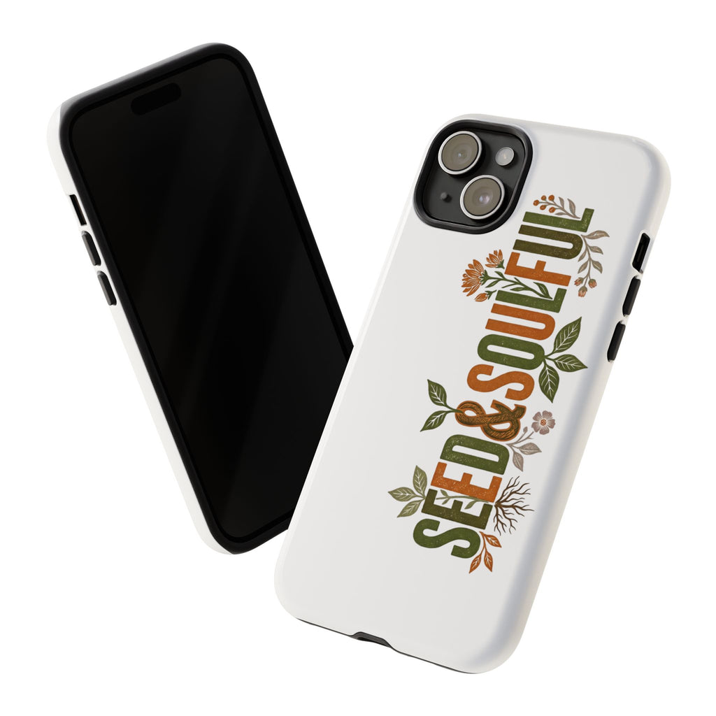 Seed & Soul Tough Phone Case – Floral Botanical Protective Cover - Seedandsoulful
