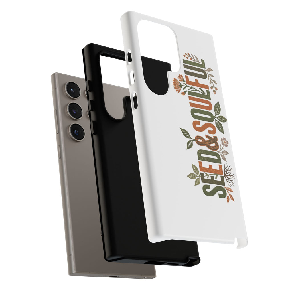 Seed & Soul Tough Phone Case – Floral Botanical Protective Cover - Seedandsoulful