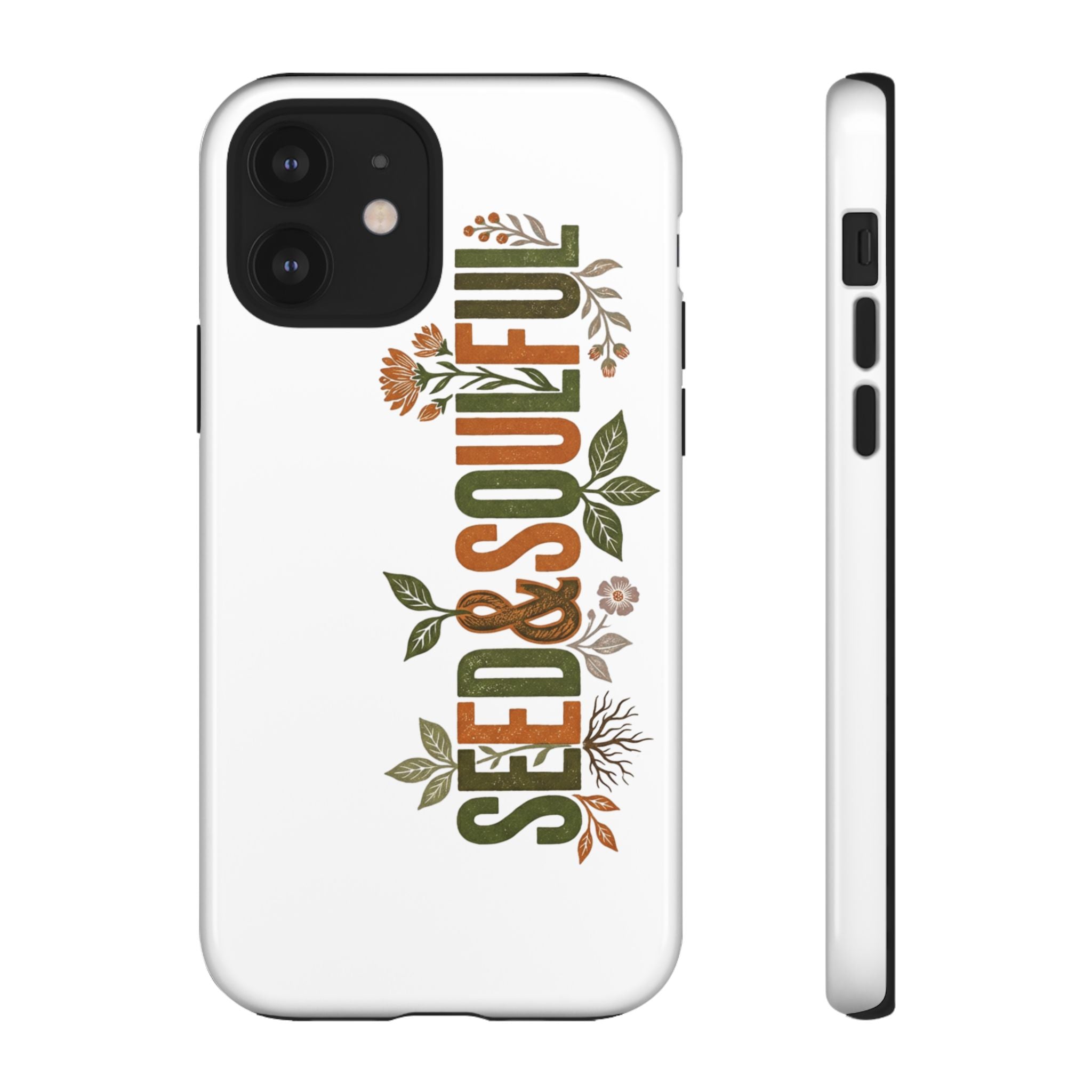 Seed & Soul Tough Phone Case – Floral Botanical Protective Cover - Seedandsoulful