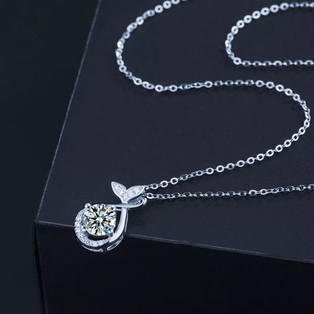 1 Carat Moissanite Pendant Necklace - Seedandsoulful