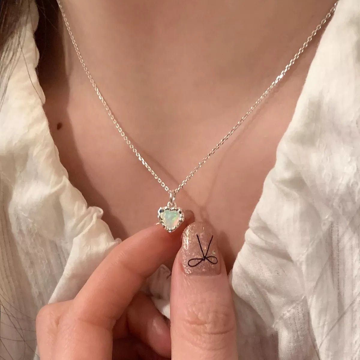 925 Sterling Silver Zircon Heart Necklace - Seedandsoulful