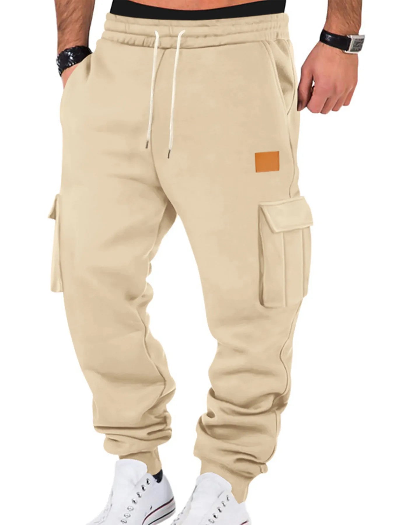Men's Full Size Drawstring Cargo Jogger Pants Plus Size - Seedandsoulful