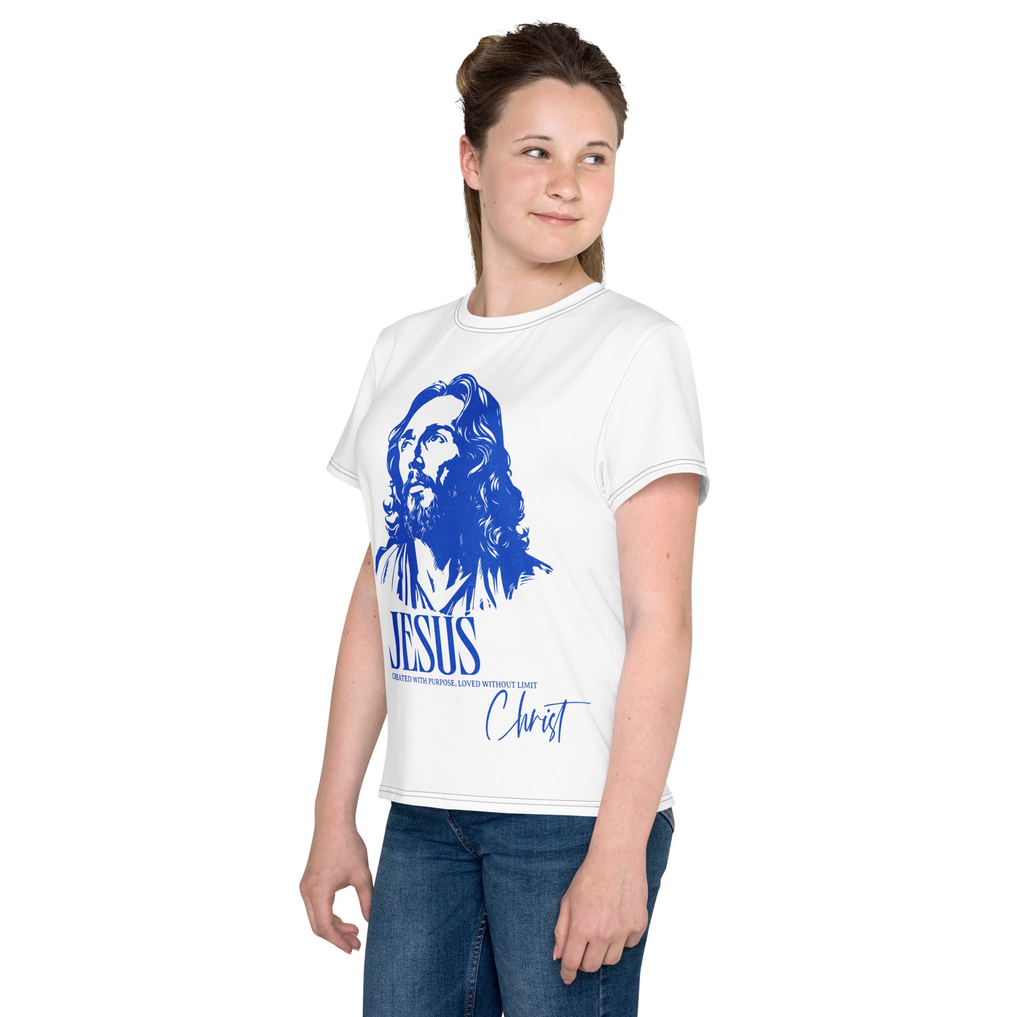 Youth Faith Crew Neck T-Shirt | Seedandsoulful Christian Tee for Kids - Seedandsoulful