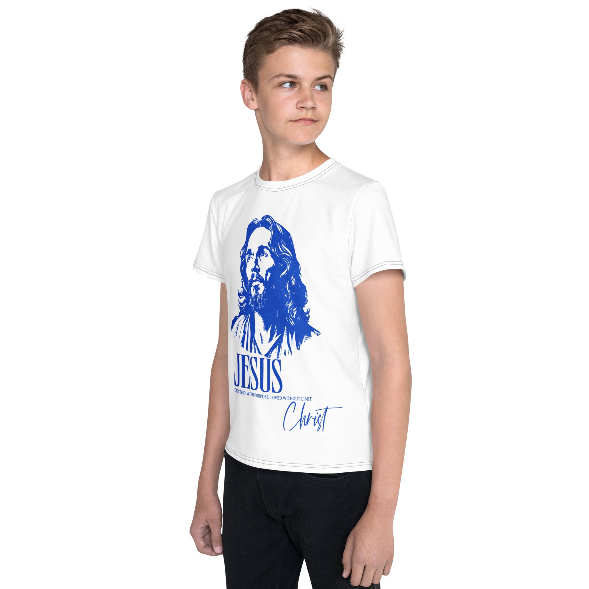 Youth Faith Crew Neck T-Shirt | Seedandsoulful Christian Tee for Kids - Seedandsoulful