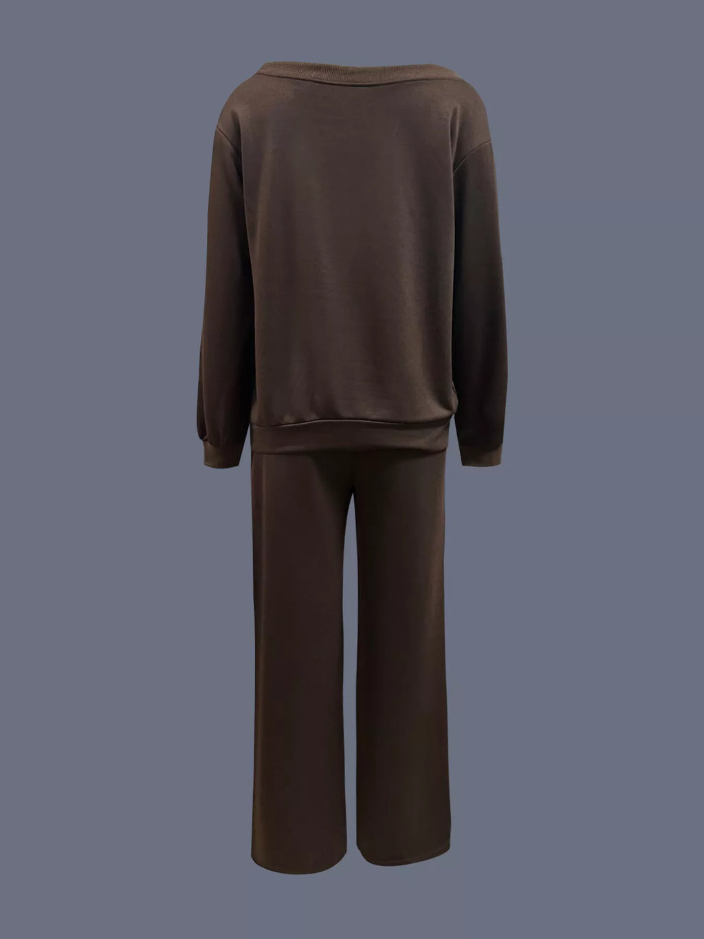 Boat Neck Long Sleeve Sweatshirt and Pants Set - Seedandsoulful