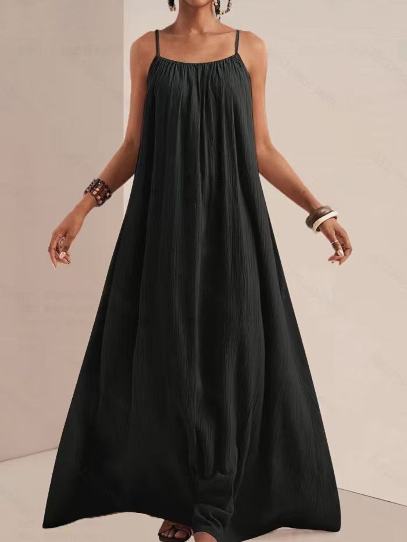 Spaghetti Strap Flowy Maxi Dress - Seedandsoulful