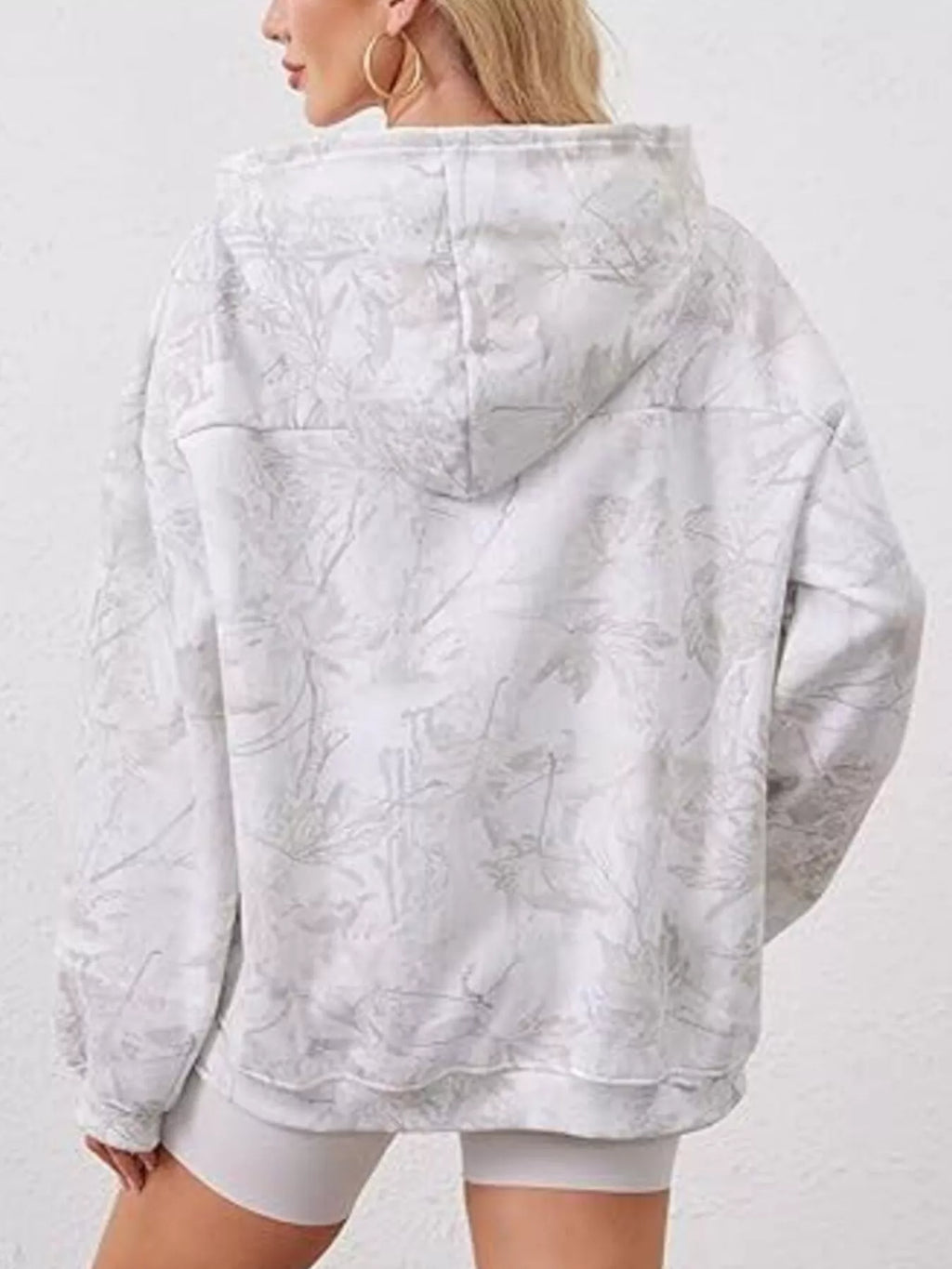 Full Size Kangaroo Pocket Long Sleeve Hoodie Plus Size - Seedandsoulful