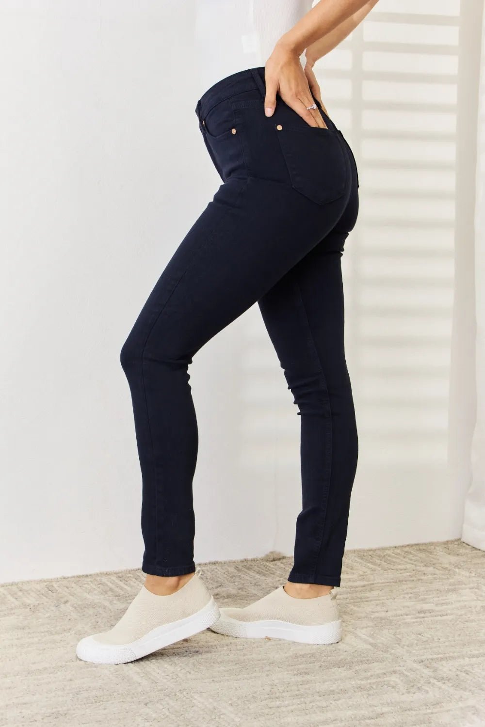 Judy Blue Full Size Garment Dyed Tummy Control Skinny Jeans - Seedandsoulful