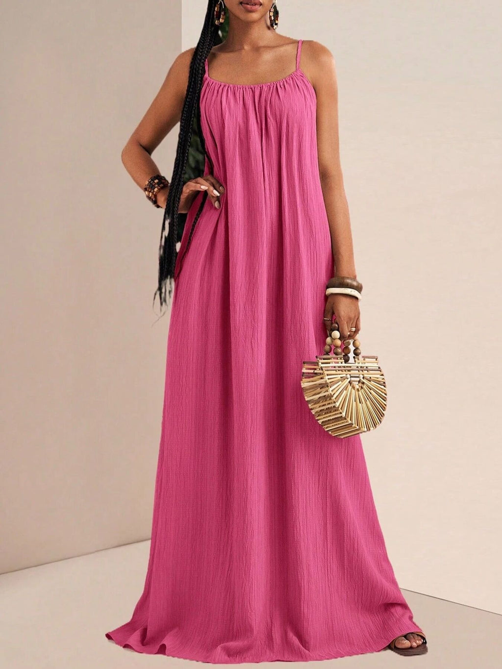 Spaghetti Strap Flowy Maxi Dress - Seedandsoulful
