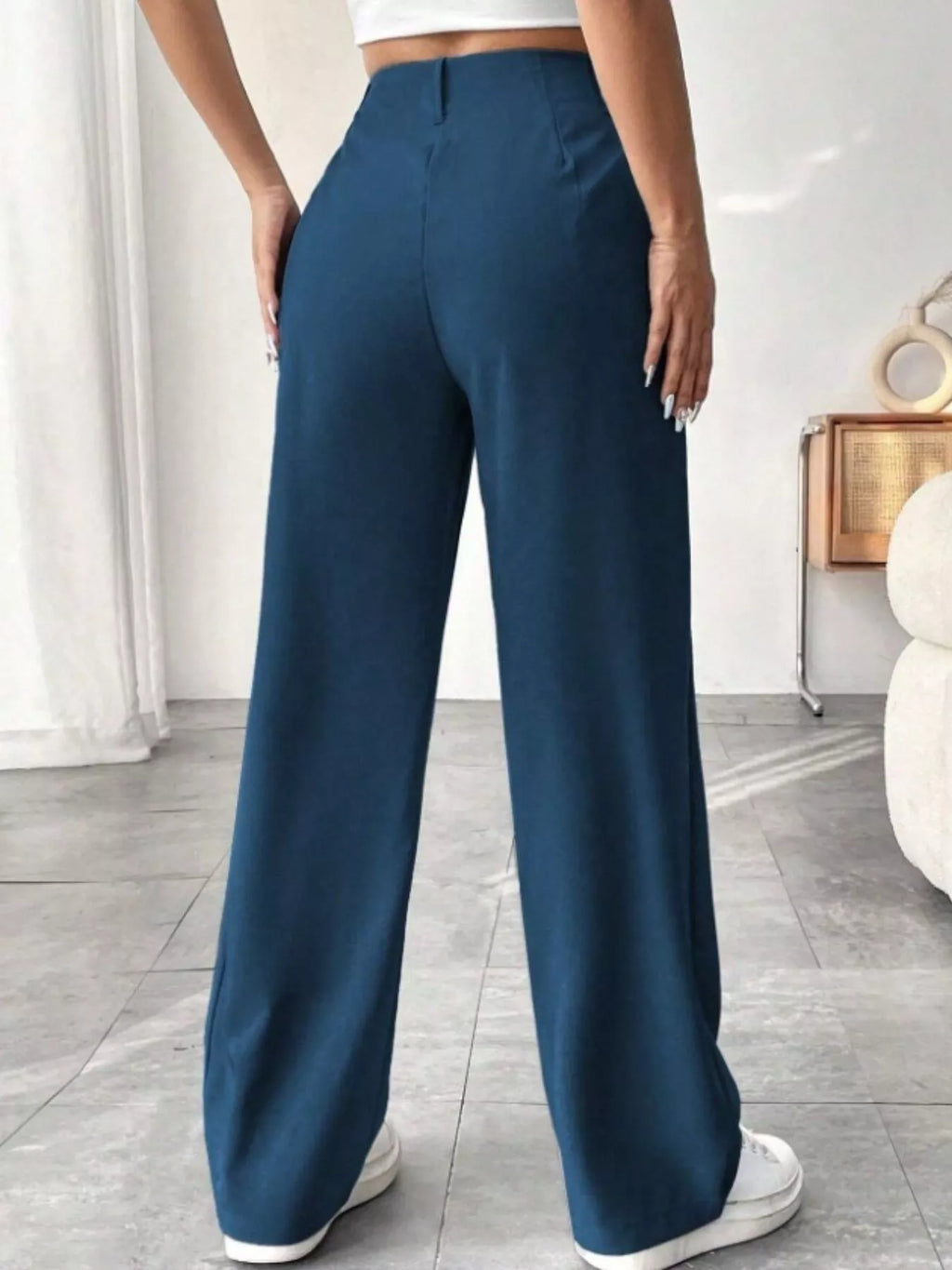 Wide Leg Pleated Pants - Seedandsoulful