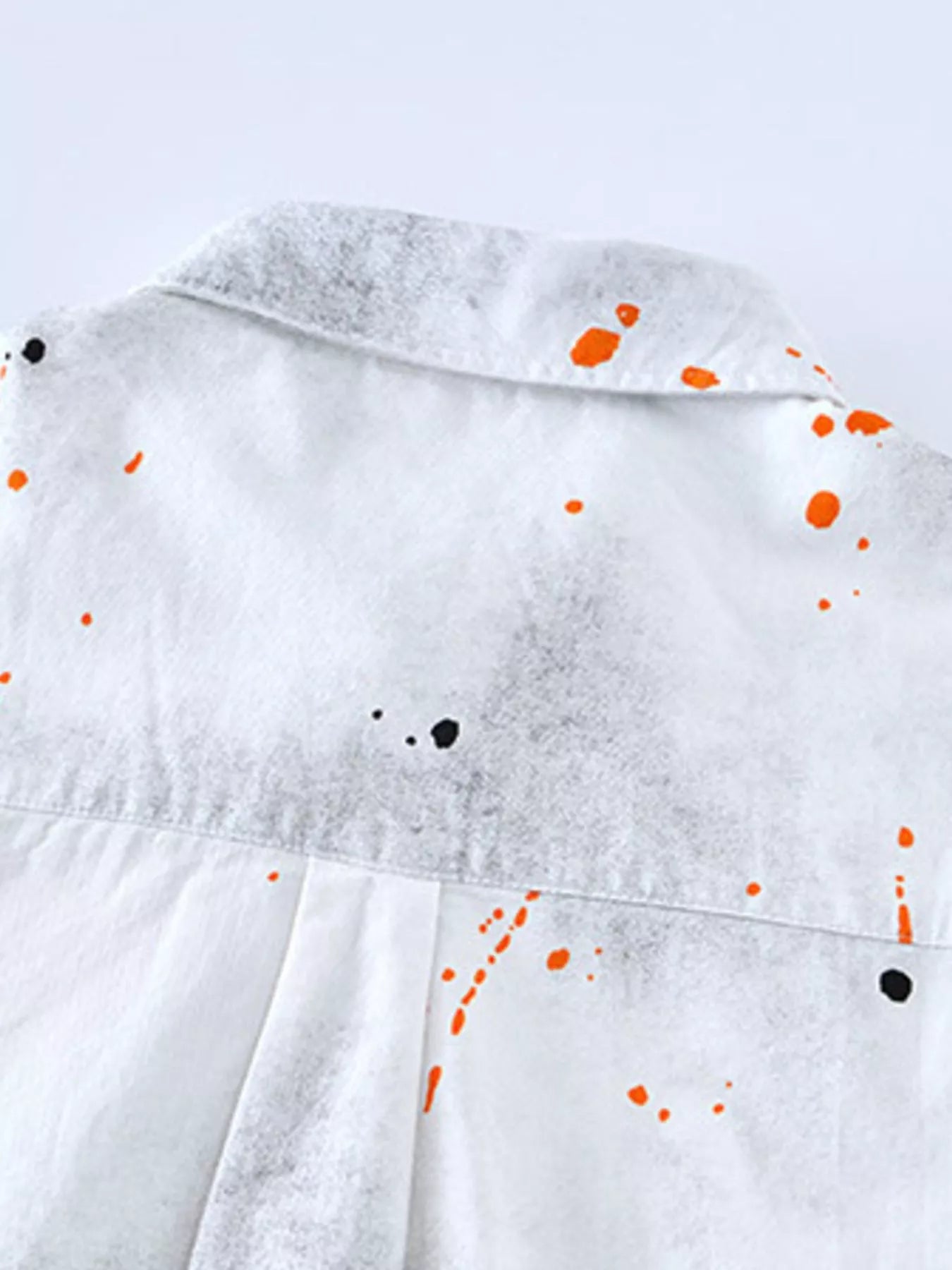 Men's Splatter Print Casual Short Sleeve Shirt - Seedandsoulful