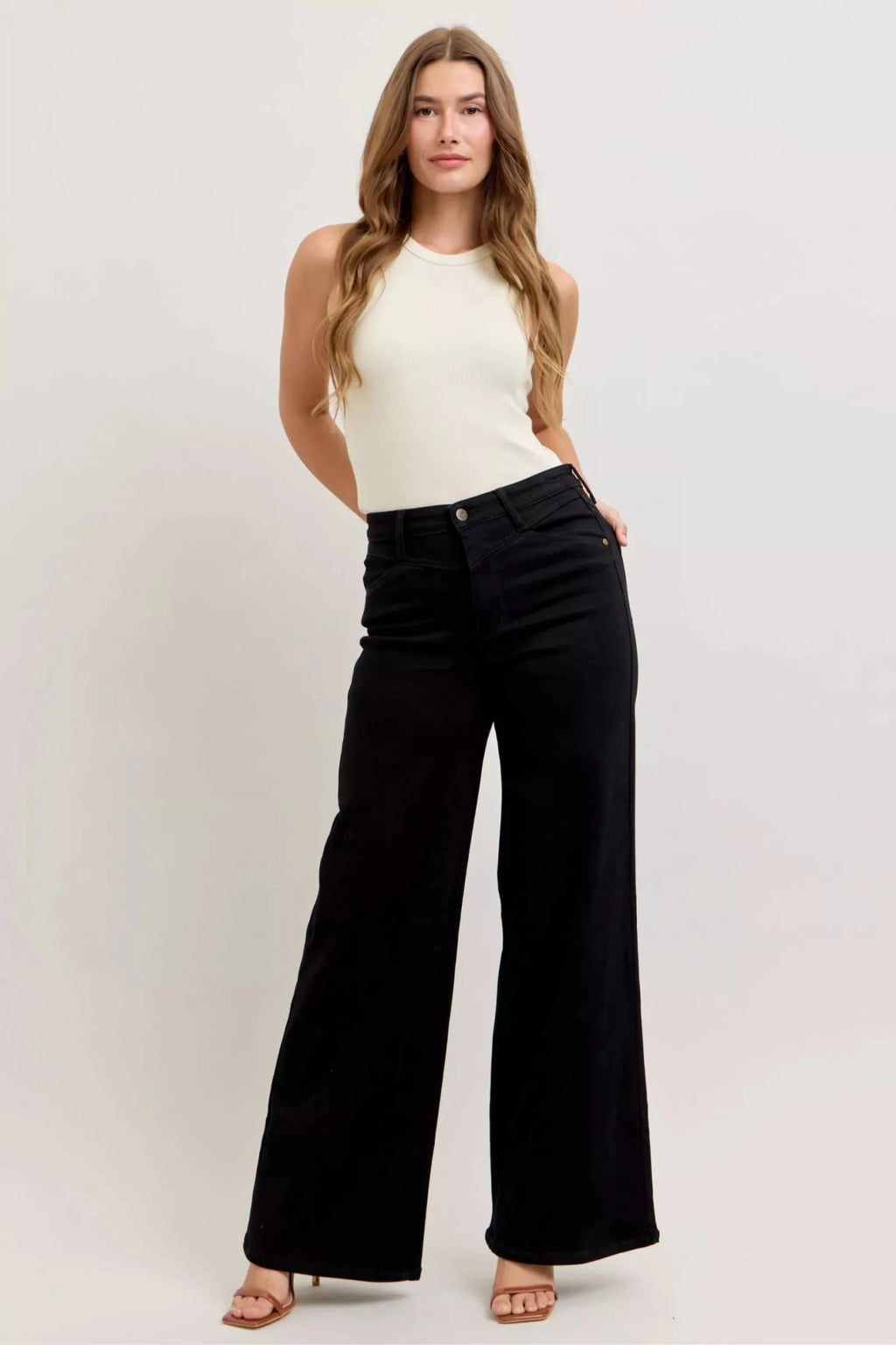 Judy Blue High - Waisted Wide Leg Jeans - Seedandsoulful