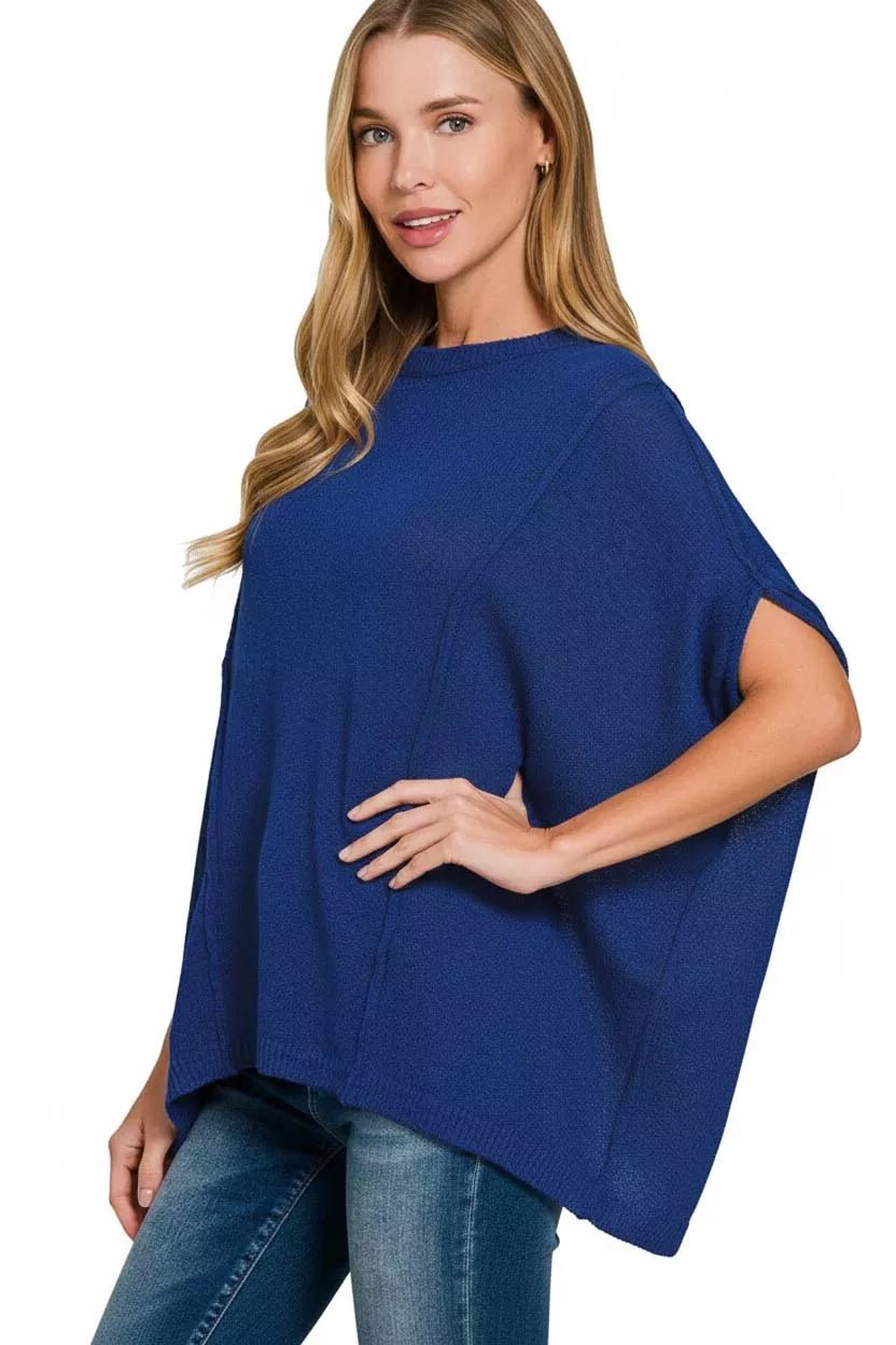 Zenana Drop Shoulder Short Sleeve Knit Top - Seedandsoulful