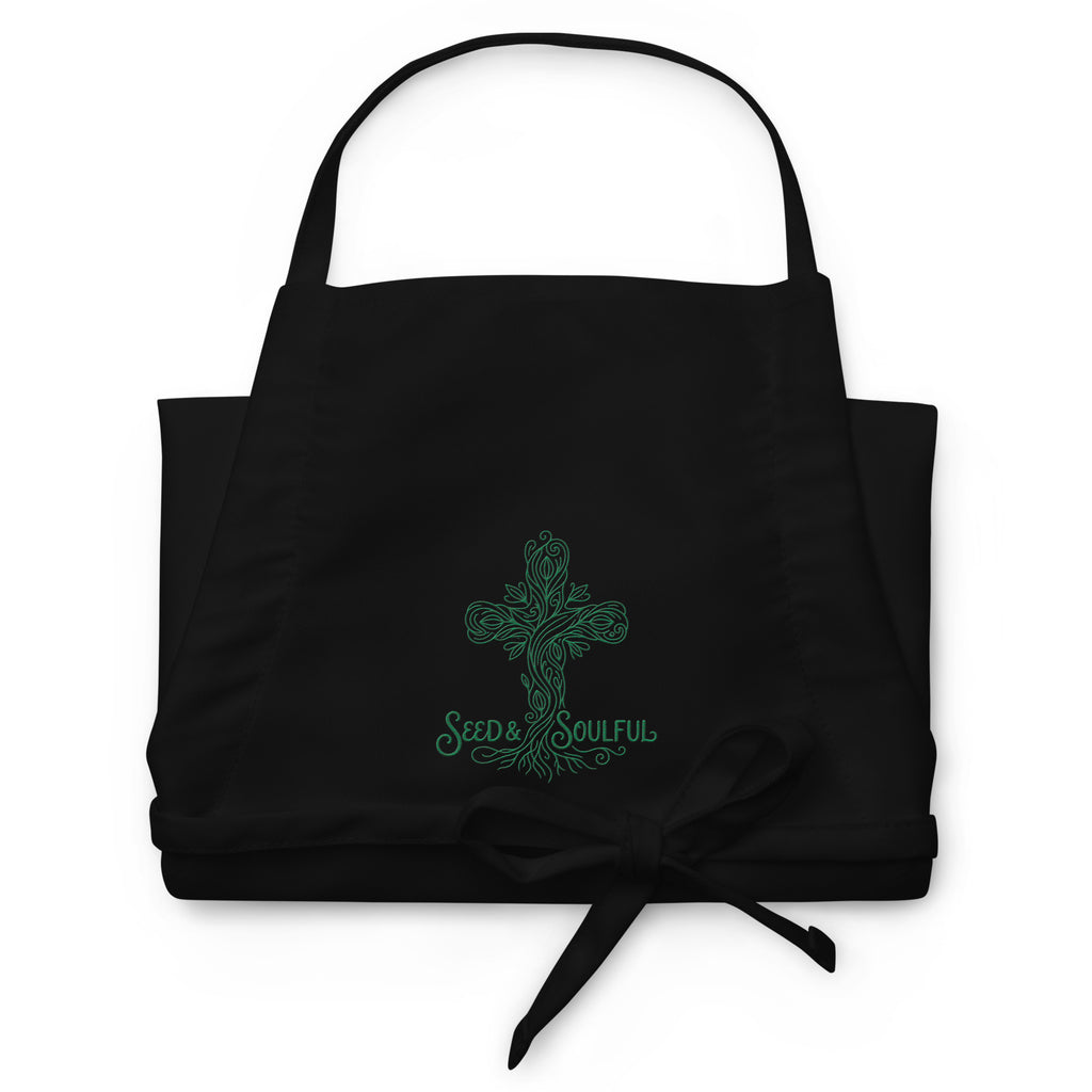 Faith - Inspired Embroidered Apron | Kitchen Blessing Gift - Seedandsoulful