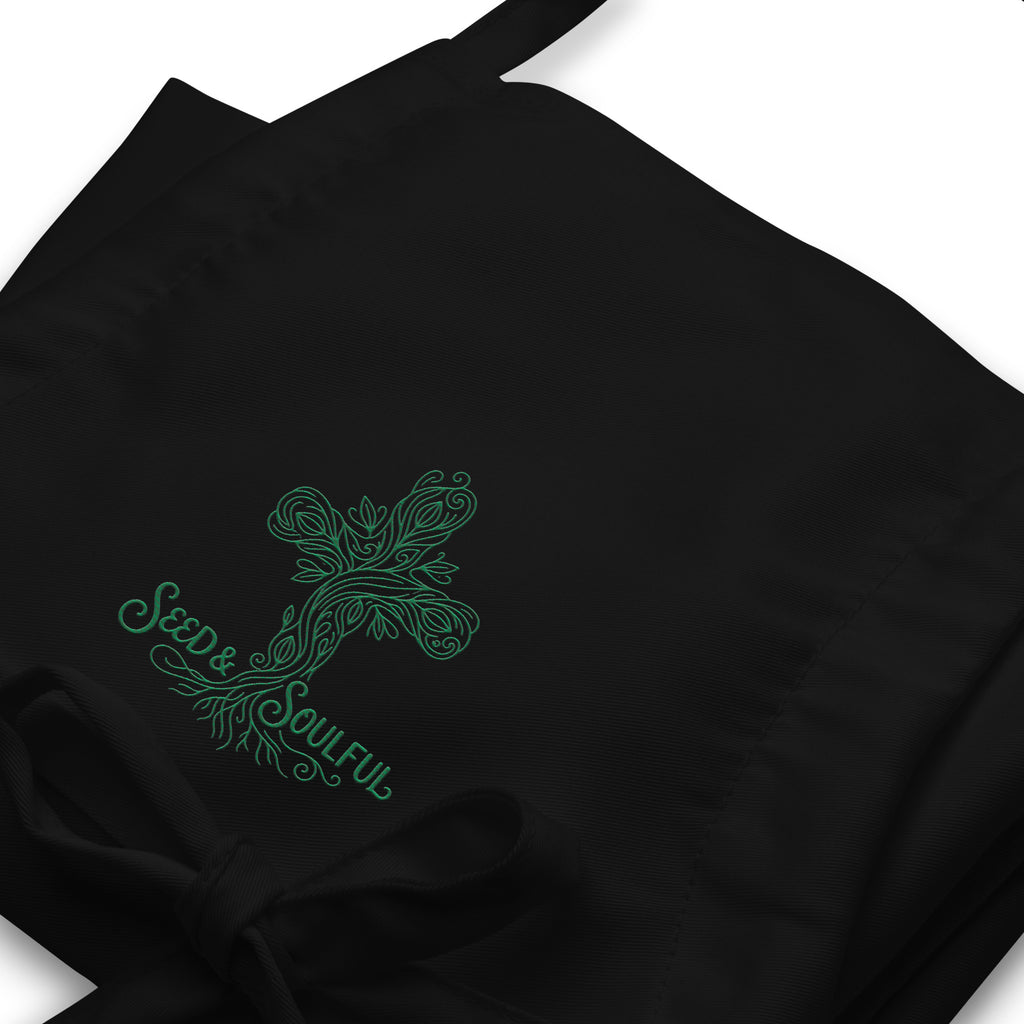 Faith - Inspired Embroidered Apron | Kitchen Blessing Gift - Seedandsoulful