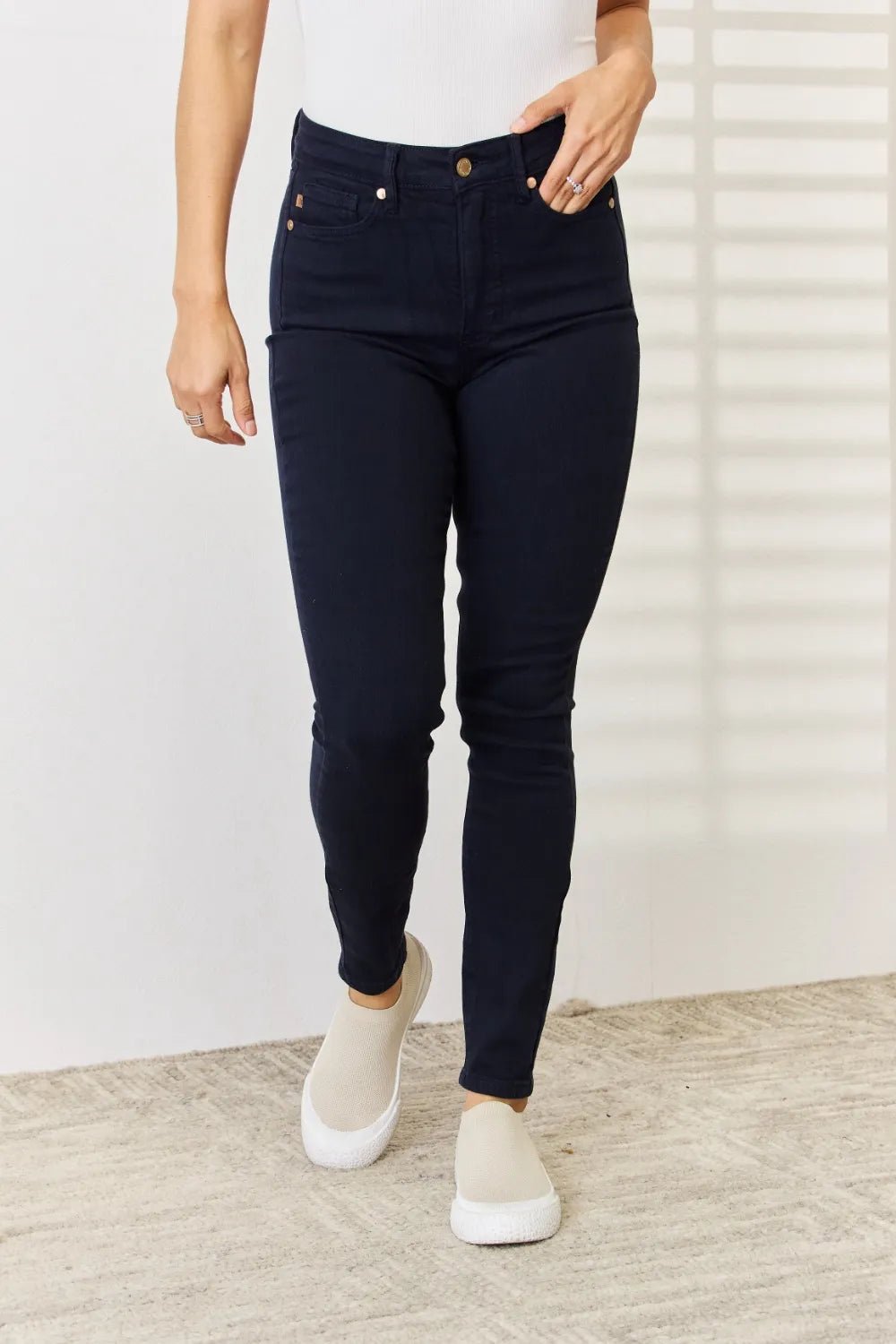 Judy Blue Full Size Garment Dyed Tummy Control Skinny Jeans - Seedandsoulful