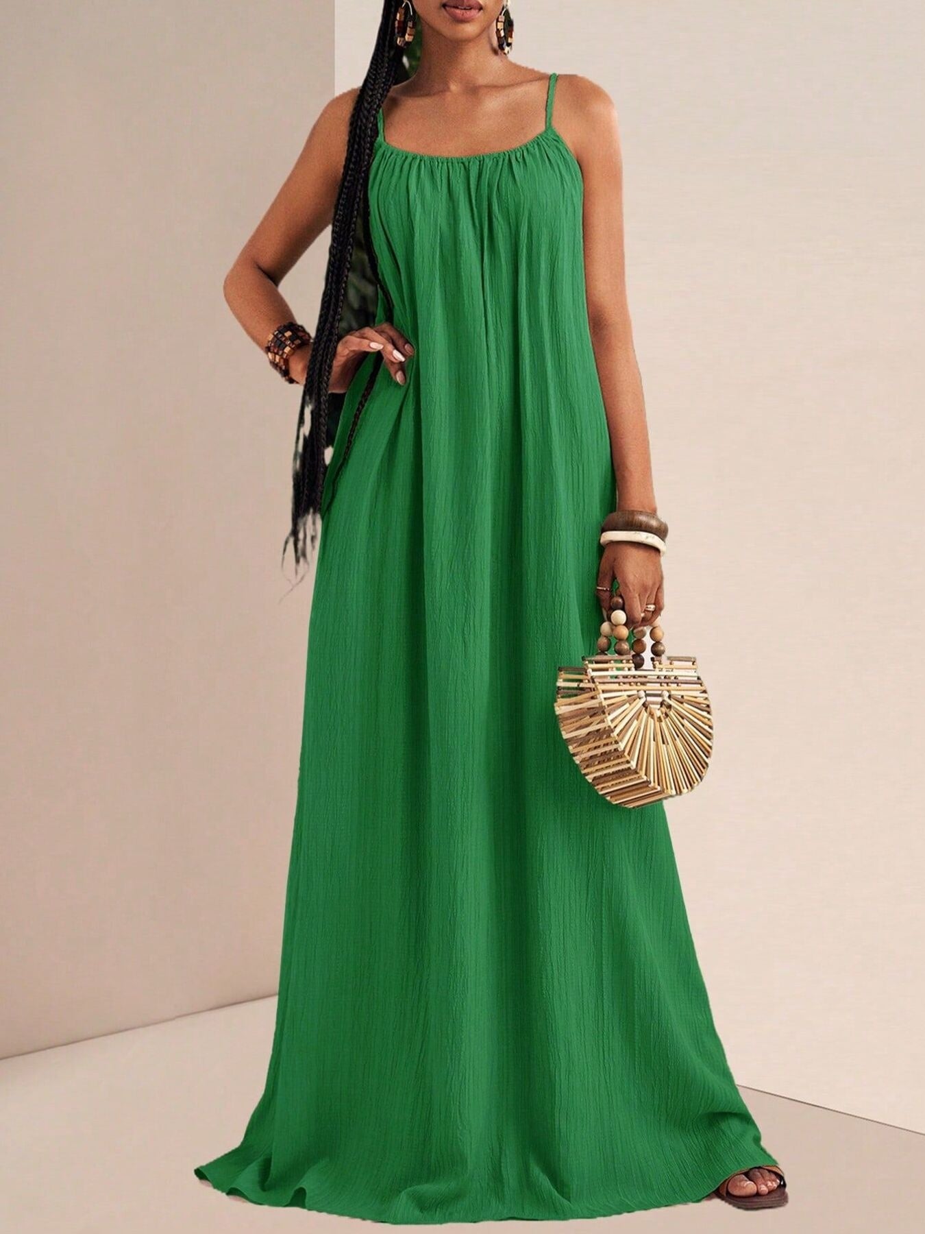 Spaghetti Strap Flowy Maxi Dress - Seedandsoulful