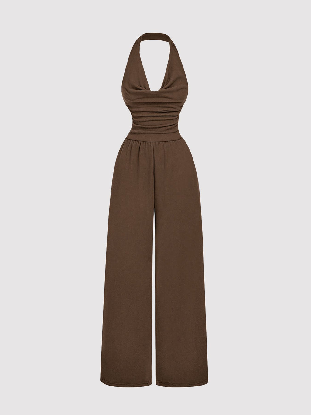 Halter Neck Wide Leg Jumpsuit - Seedandsoulful