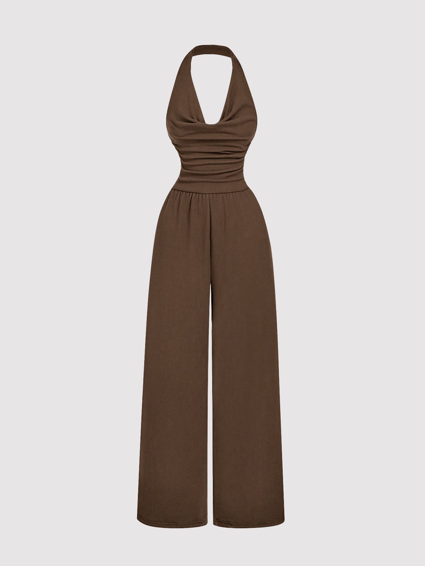 Halter Neck Wide Leg Jumpsuit - Seedandsoulful