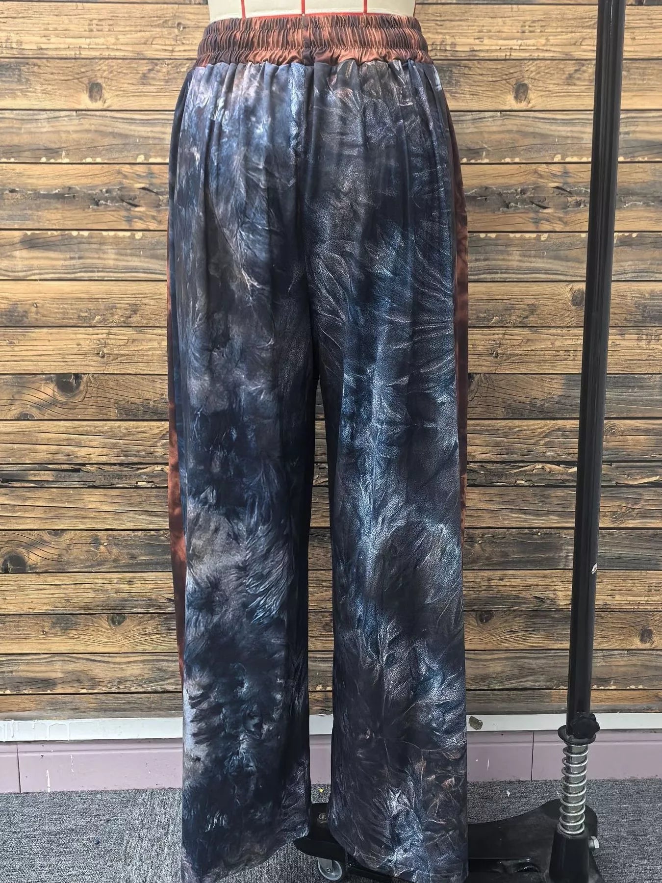 Full Size Tie - Dye Wide Leg Casual Pants Plus Size - Seedandsoulful
