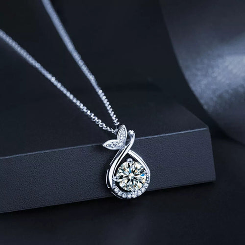 1 Carat Moissanite Pendant Necklace - Seedandsoulful