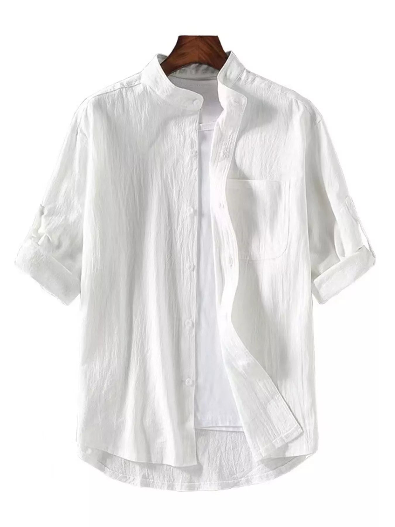 Men's Plus Size Casual Button Up Long Sleeve Shirt - Seedandsoulful