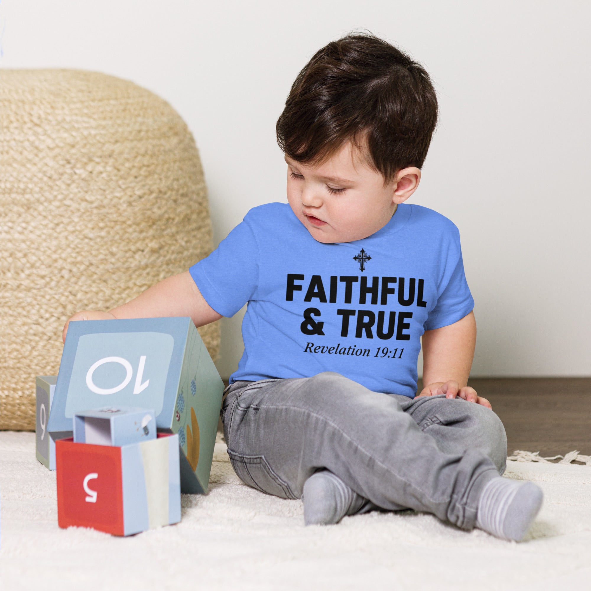 Faith Ring Bearer T-Shirt | Faithful & True | Christian Bridal Party Tee | Seedandsoulful - Seedandsoulful