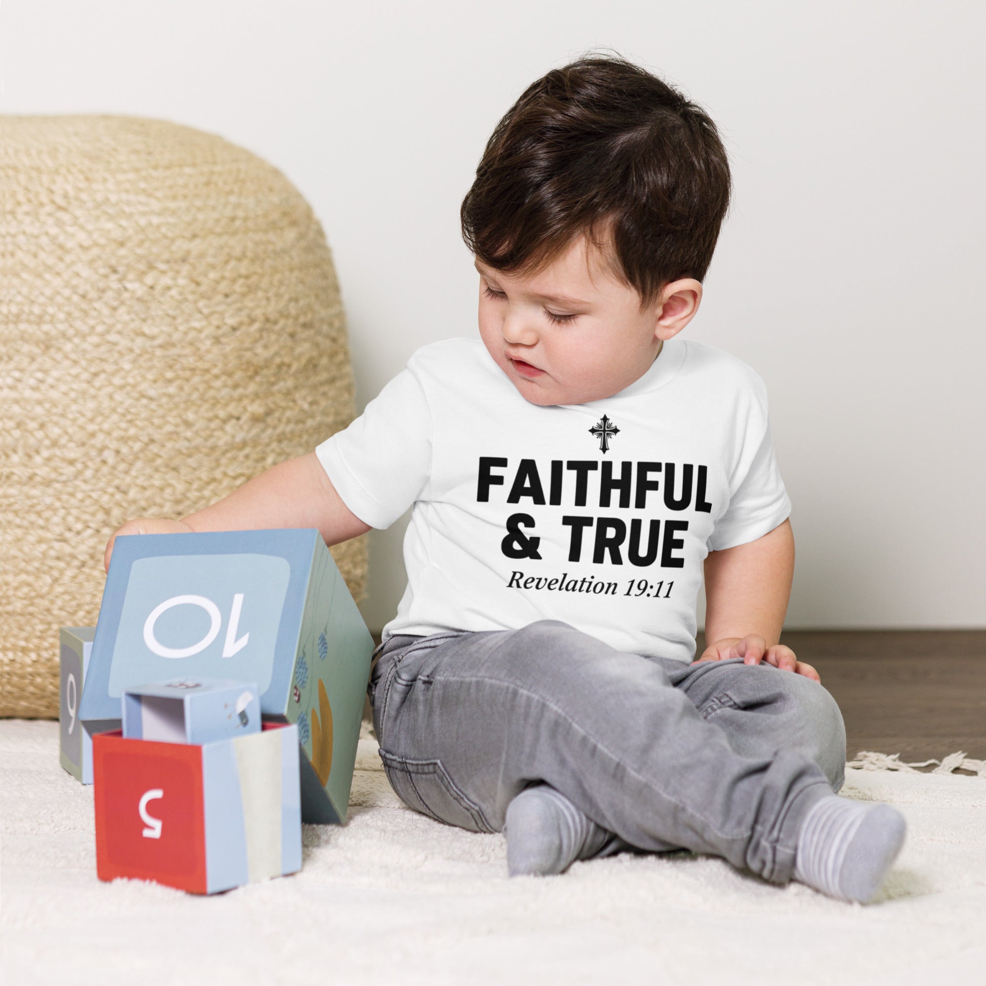 Faith Ring Bearer T-Shirt | Faithful & True | Christian Bridal Party Tee | Seedandsoulful - Seedandsoulful