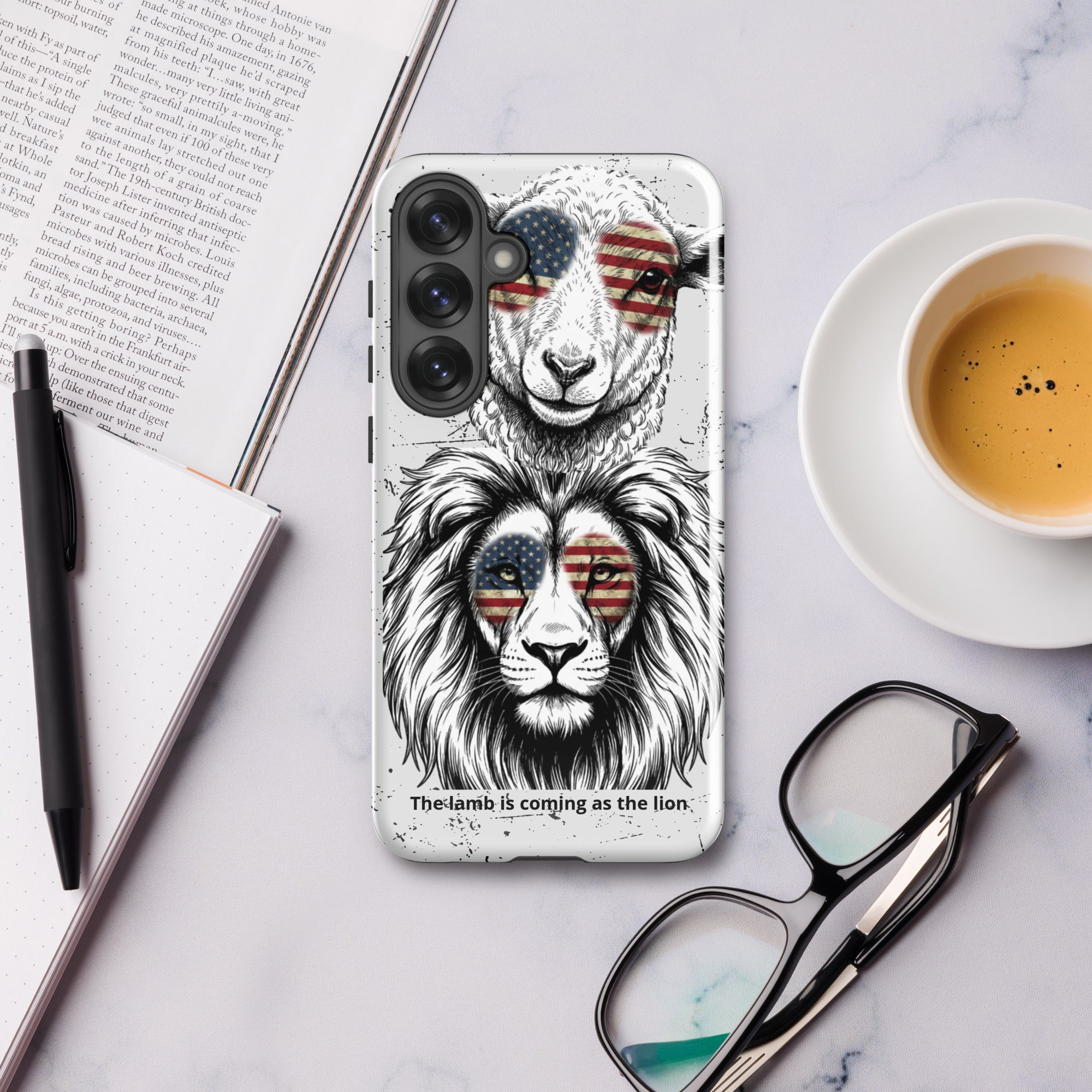 The Lamb is Coming as the Lion Samsung Case | Faith & Prophetic Design | Seedandsoulful - Seedandsoulful