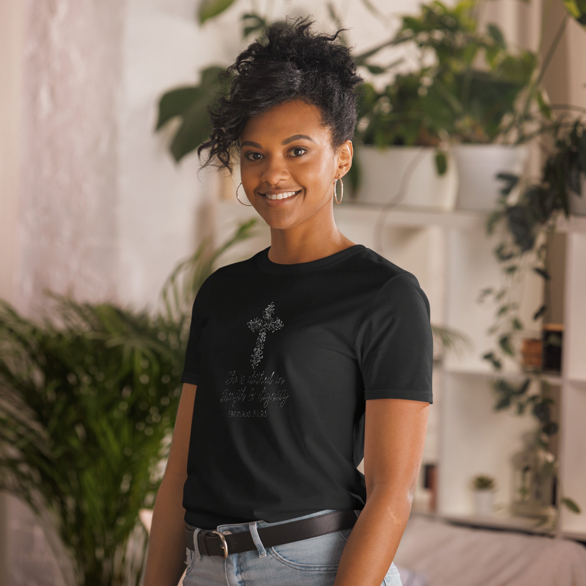 Faith Bride T-Shirt | She is Clothed in Strength & Dignity | Christian Bridal Tee | Seedandsoulful - Seedandsoulful
