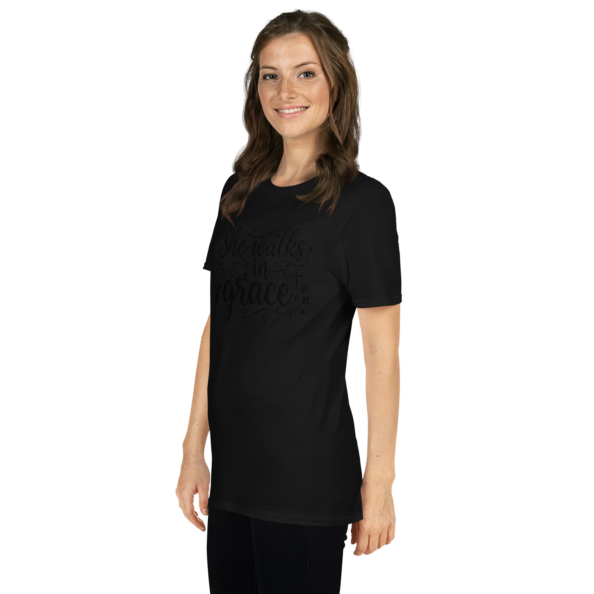 Faith Flower Girl T-Shirt | She Walks in Grace | Youth Sizes | Christian Bridal Party Tee | Seedandsoulful - Seedandsoulful