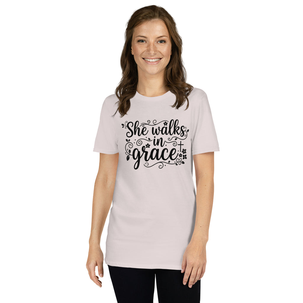 Faith Flower Girl T-Shirt | She Walks in Grace | Youth Sizes | Christian Bridal Party Tee | Seedandsoulful - Seedandsoulful