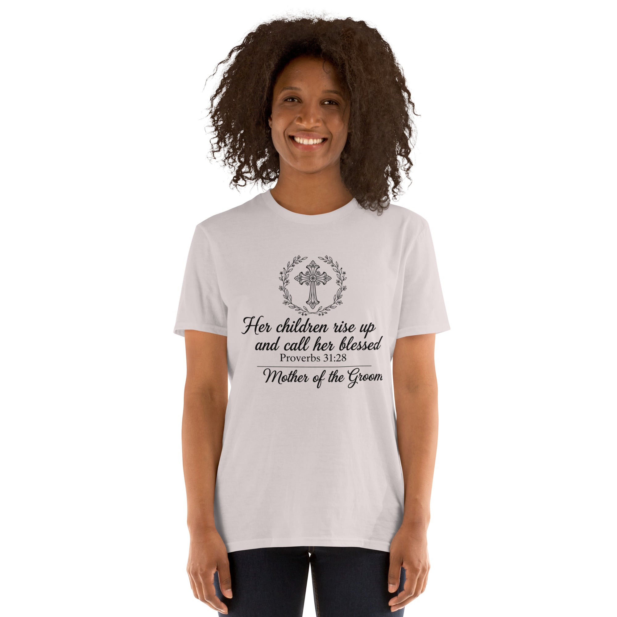 Faith Mother of the Groom T-Shirt | Her Children Rise Up | Christian Bridal Party Tee | Seedandsoulful - Seedandsoulful