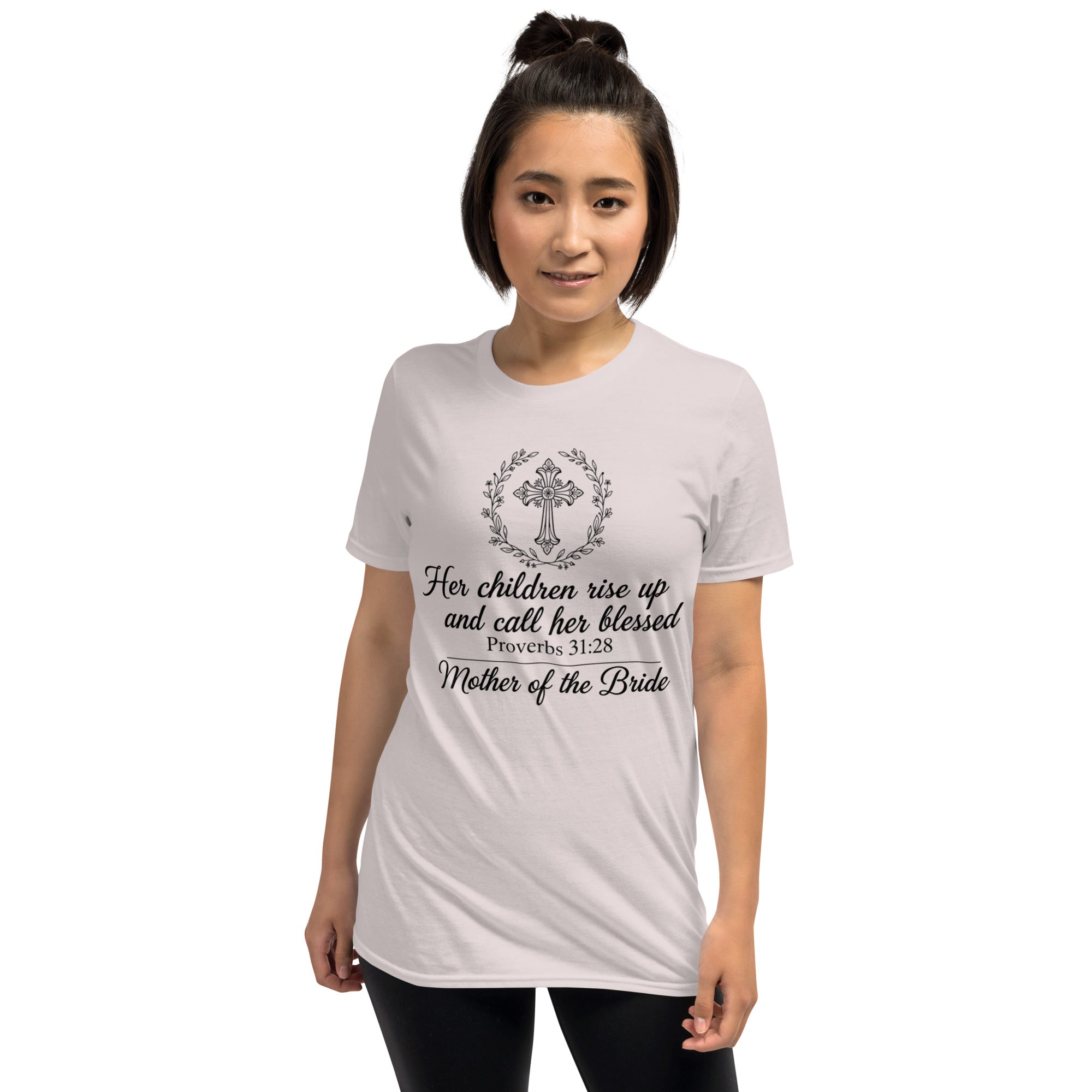 Faith Mother of the Bride T-Shirt | Her Children Rise Up | Christian Bridal Party Tee | Seedandsoulful - Seedandsoulful