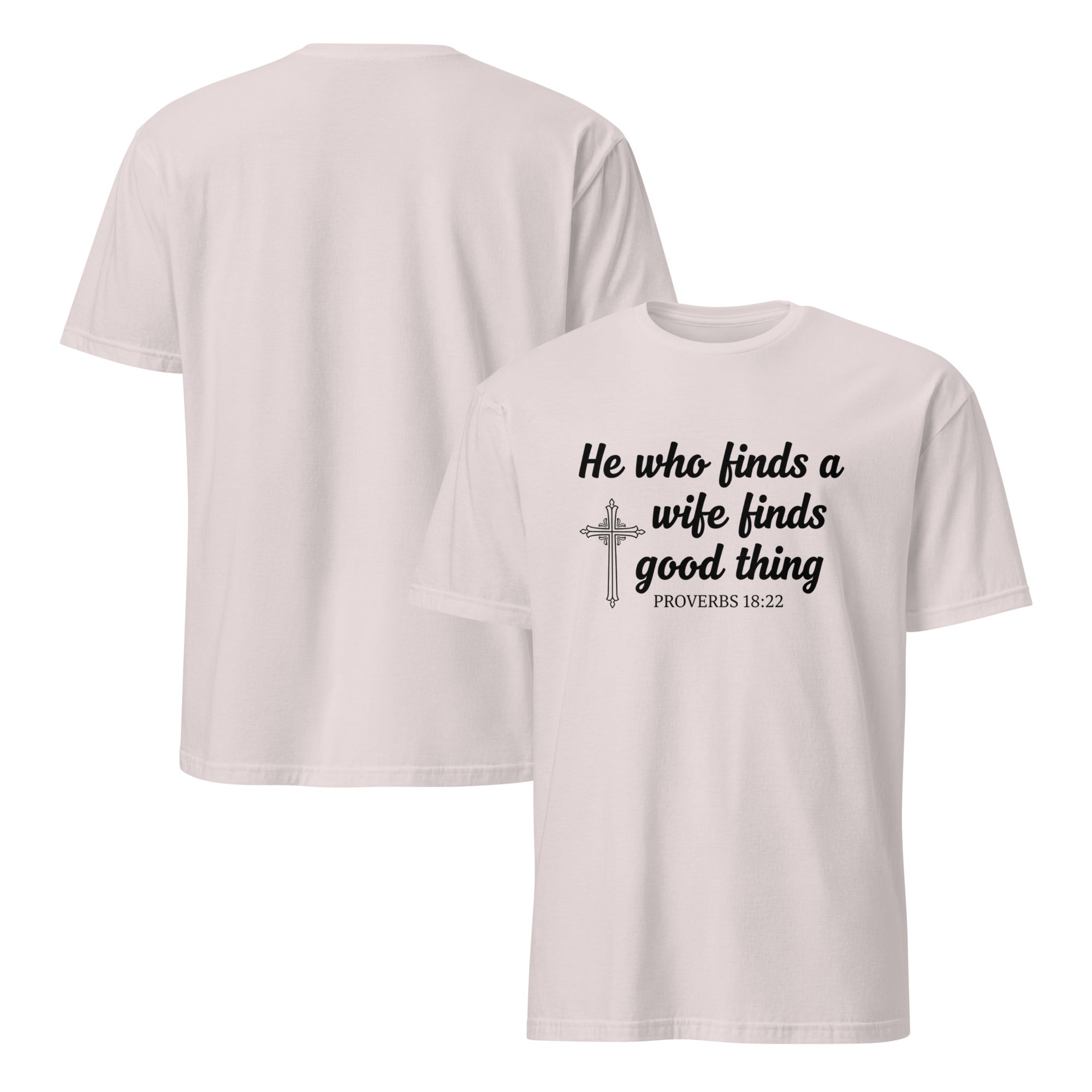 Faith Groom T-Shirt | He Who Finds a Wife | Christian Wedding Party Tee | Seedandsoulful - Seedandsoulful