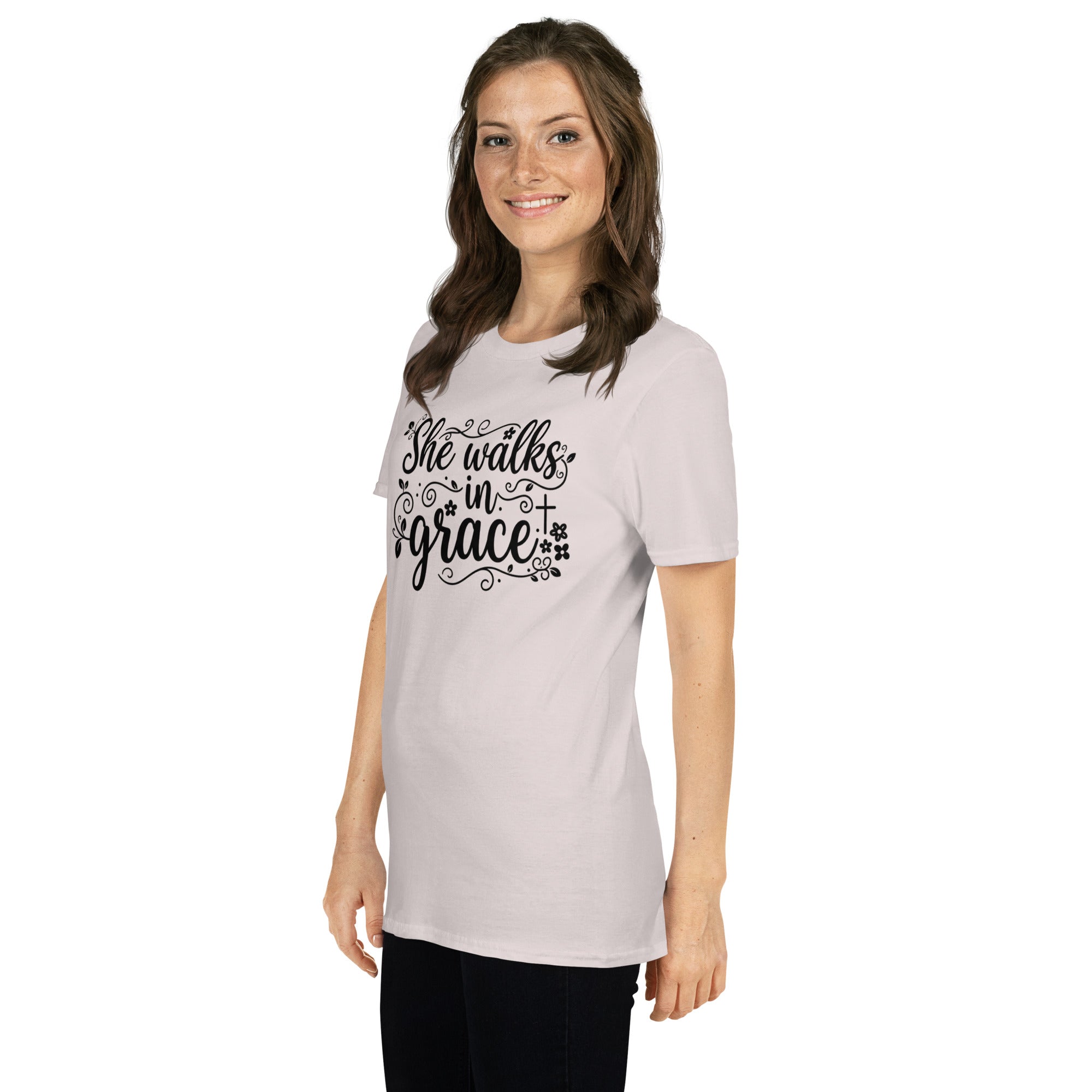 Faith Flower Girl T-Shirt | She Walks in Grace | Youth Sizes | Christian Bridal Party Tee | Seedandsoulful - Seedandsoulful